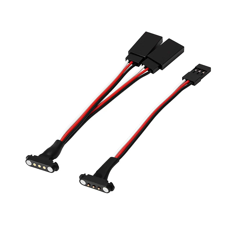 INJORA Magnetic Snap-on JR 1-to-2 Y Cable for RC Models-1