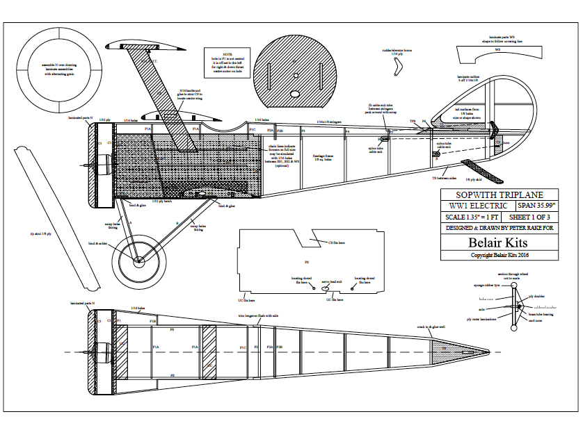 Sopwith Triplane - electric scale kit-4