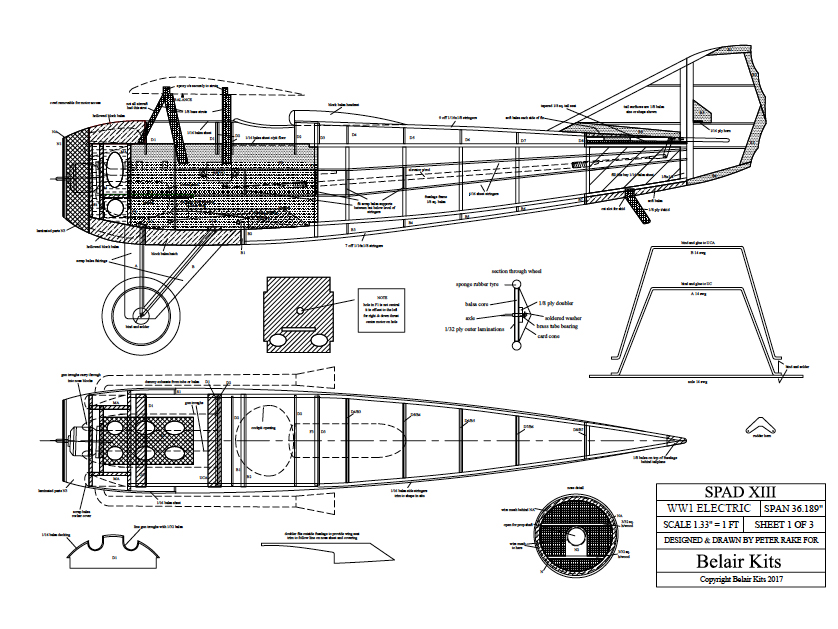 Spad 13 - 36" electric scale kit-5