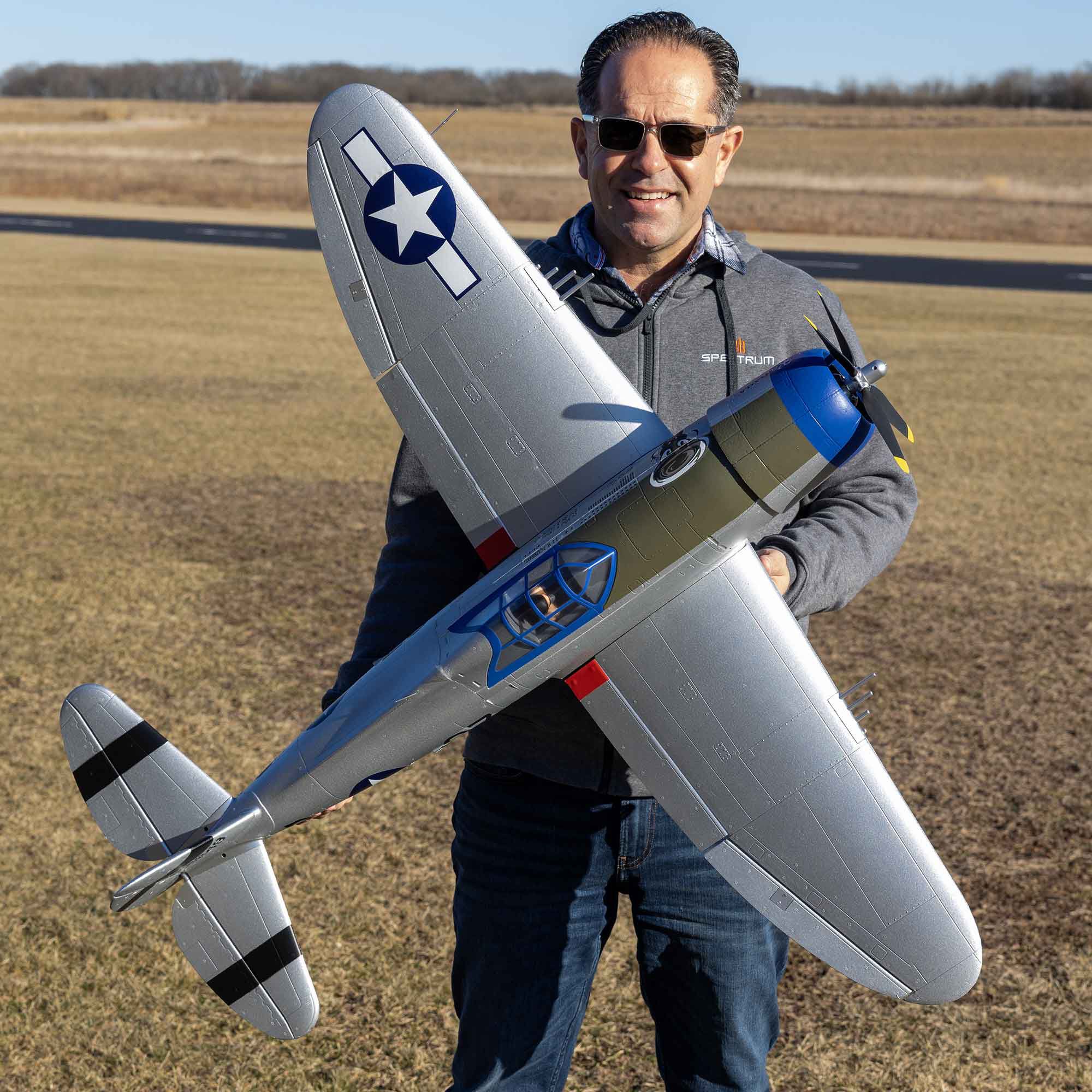 P-47 Razorback 1.2m BNF Basic with AS3X & SAFE Select-23