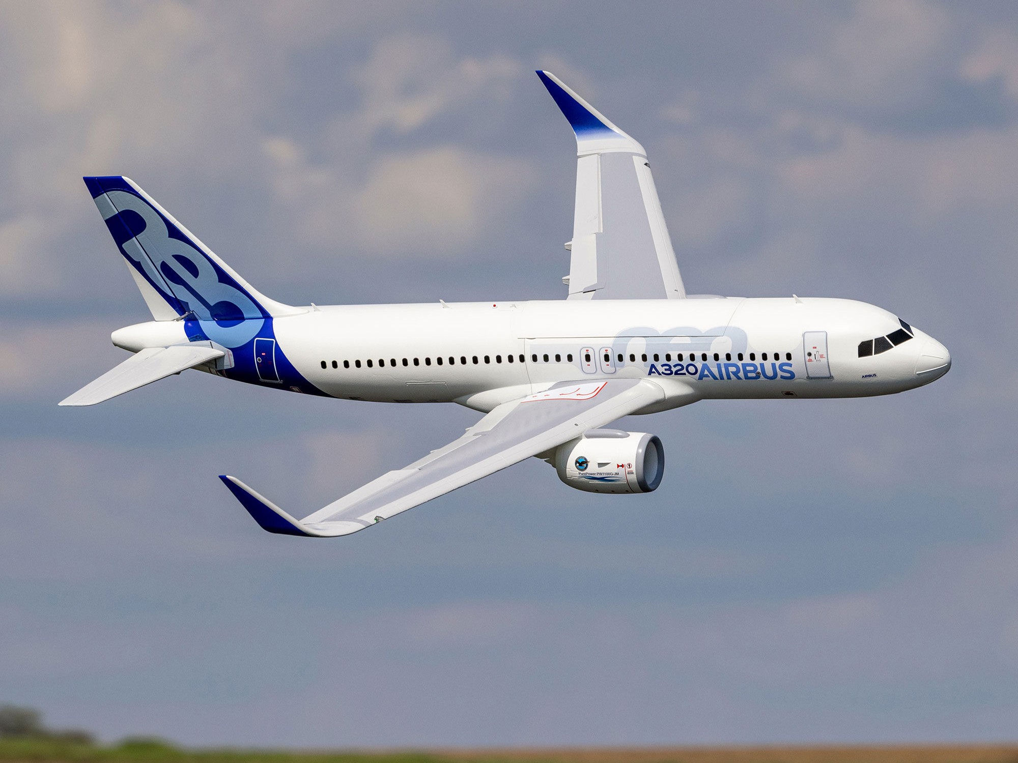 Airbus A320neo Twin 64mm EDF BNF Basic w/AS3X+ SAFE-20