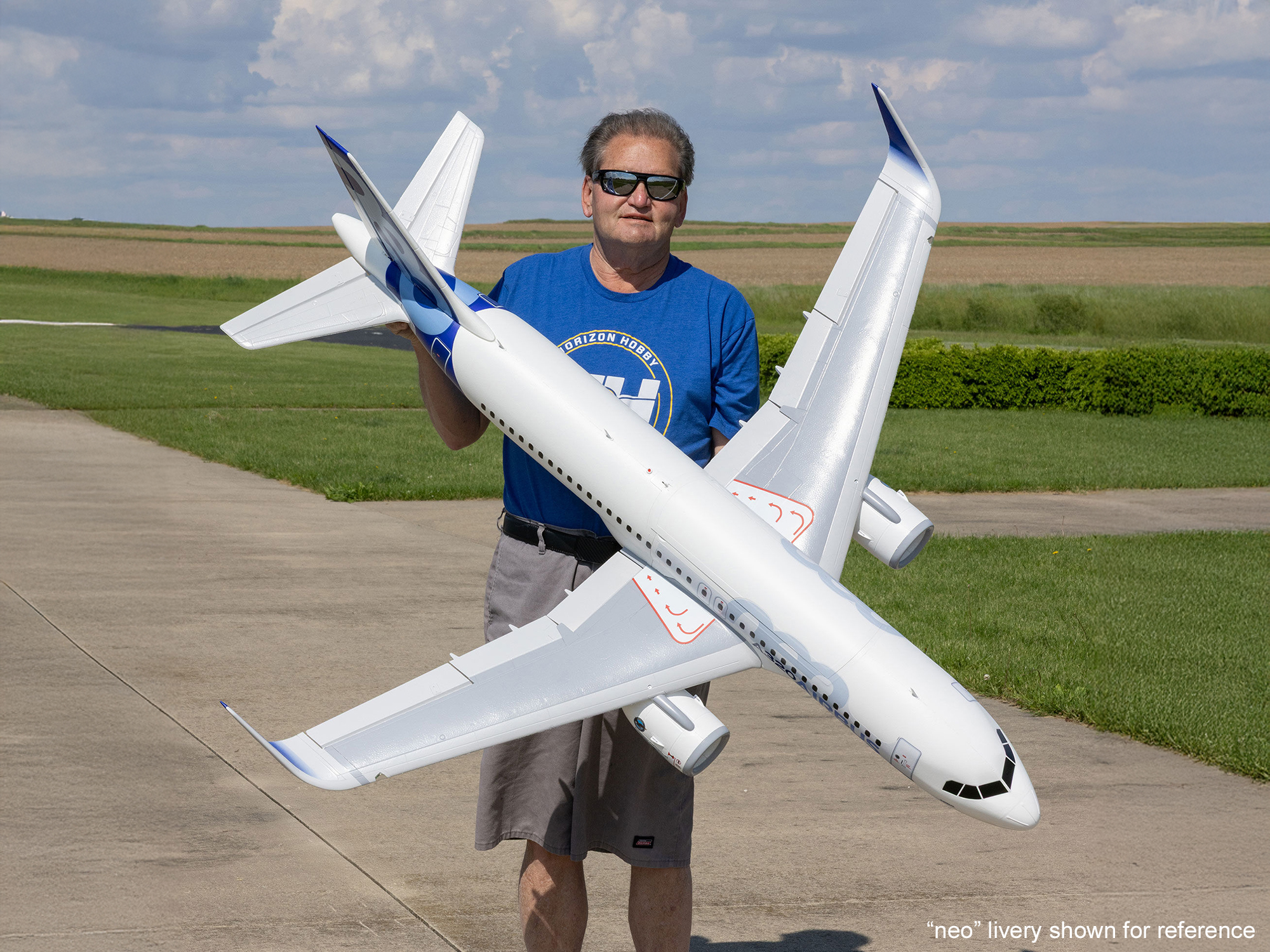 Airbus A320neo Twin 64mm EDF BNF Basic w/AS3X+ SAFE White-25