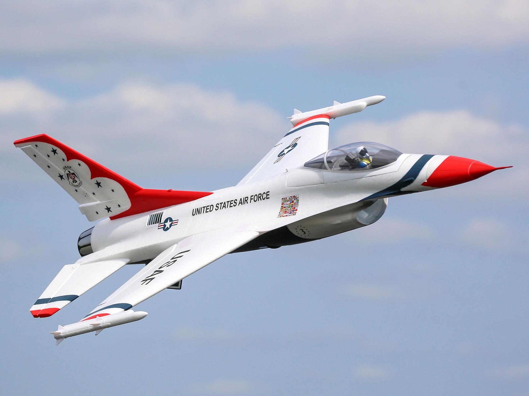 F-16 Thunderbirds 70mm EDF Jet BNF Basic with AS3X and SAFE-20