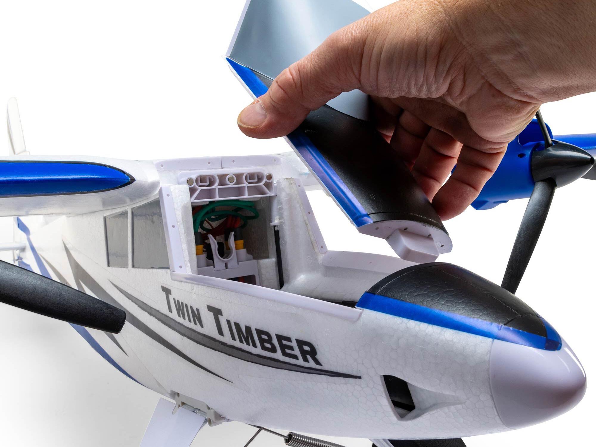 Twin Timber 1.6m BNF Basic with AS3X and SAFE Select-12