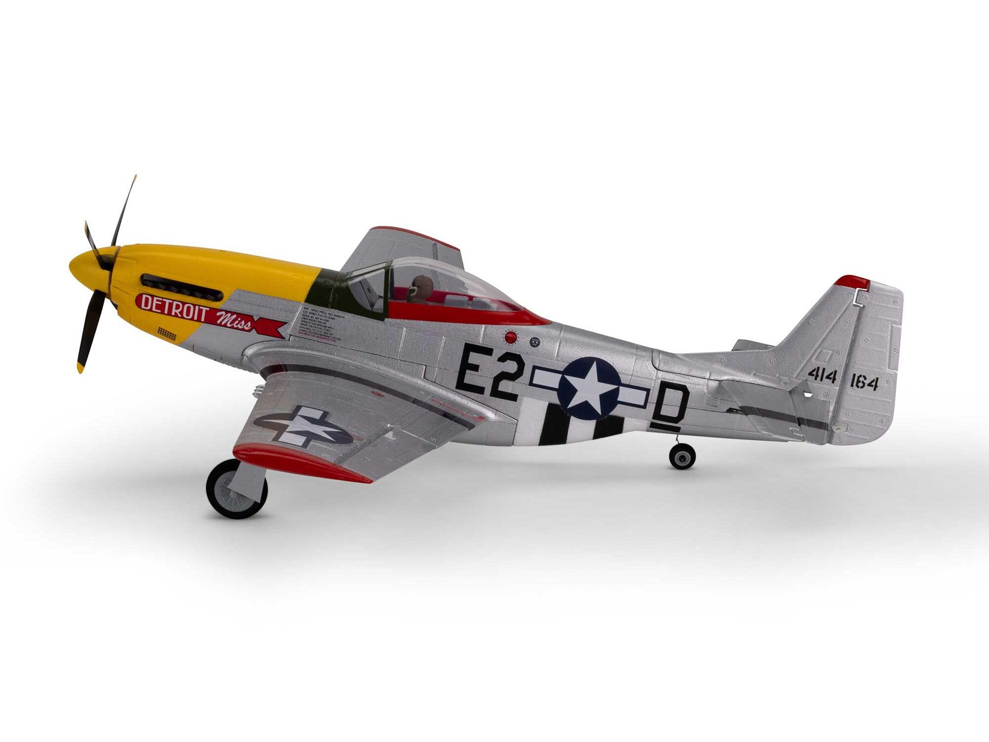 UMX P-51D Mustang "Detroit Miss" BNF Basic with AS3X and SAF-8