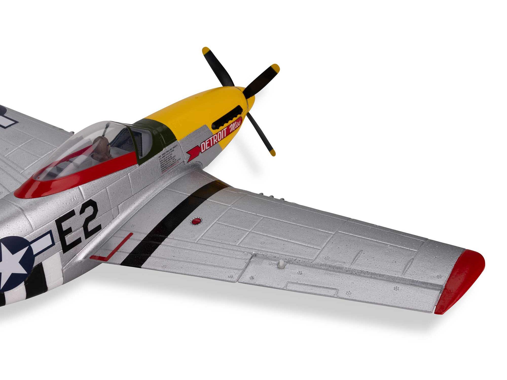 UMX P-51D Mustang "Detroit Miss" BNF Basic with AS3X and SAF-16