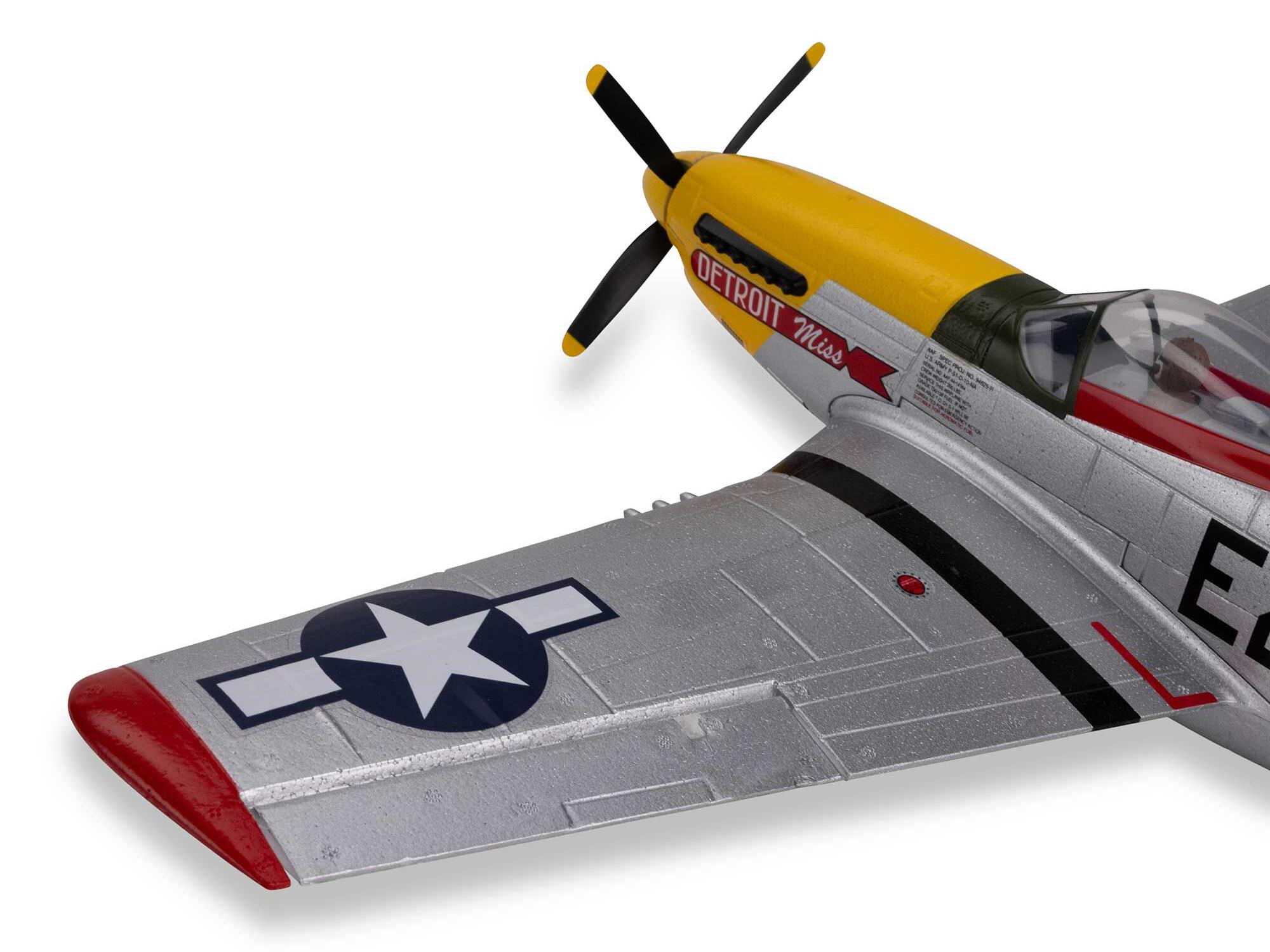 UMX P-51D Mustang "Detroit Miss" BNF Basic with AS3X and SAF-17