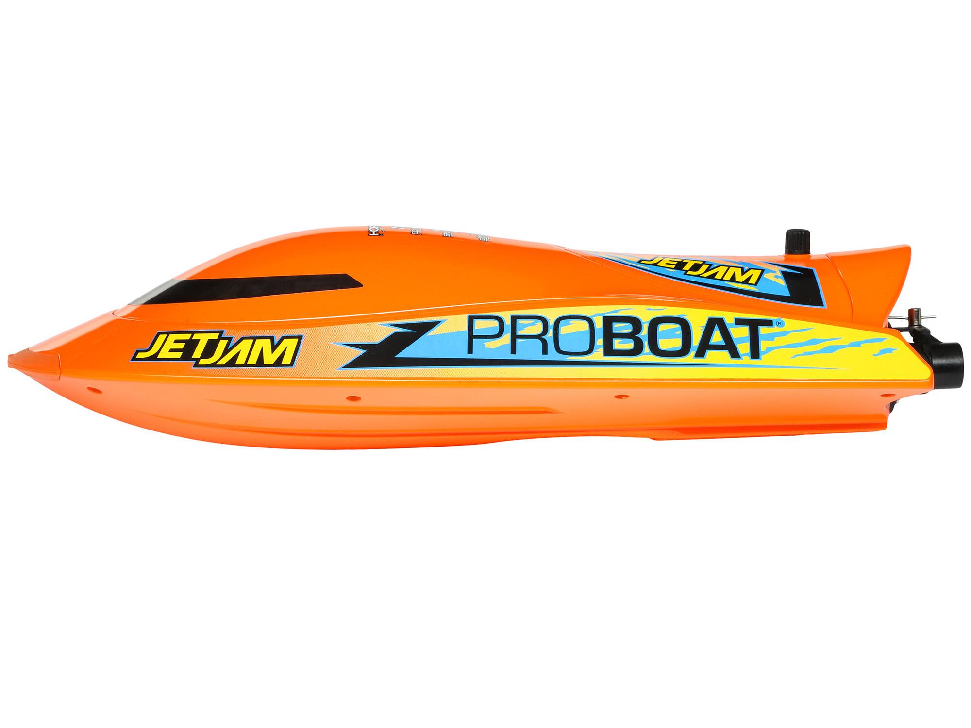 Jet Jam V2 12" Self-Righting Pool Racer Brushed RTR, Orange-4