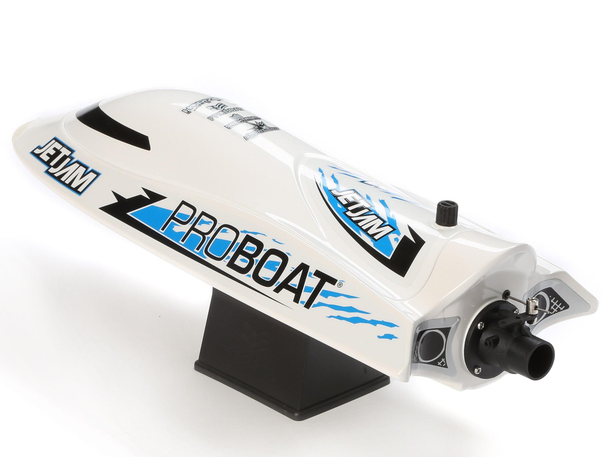 Jet Jam V2 12" Self-Righting Pool Racer Brushed RTR, White-3