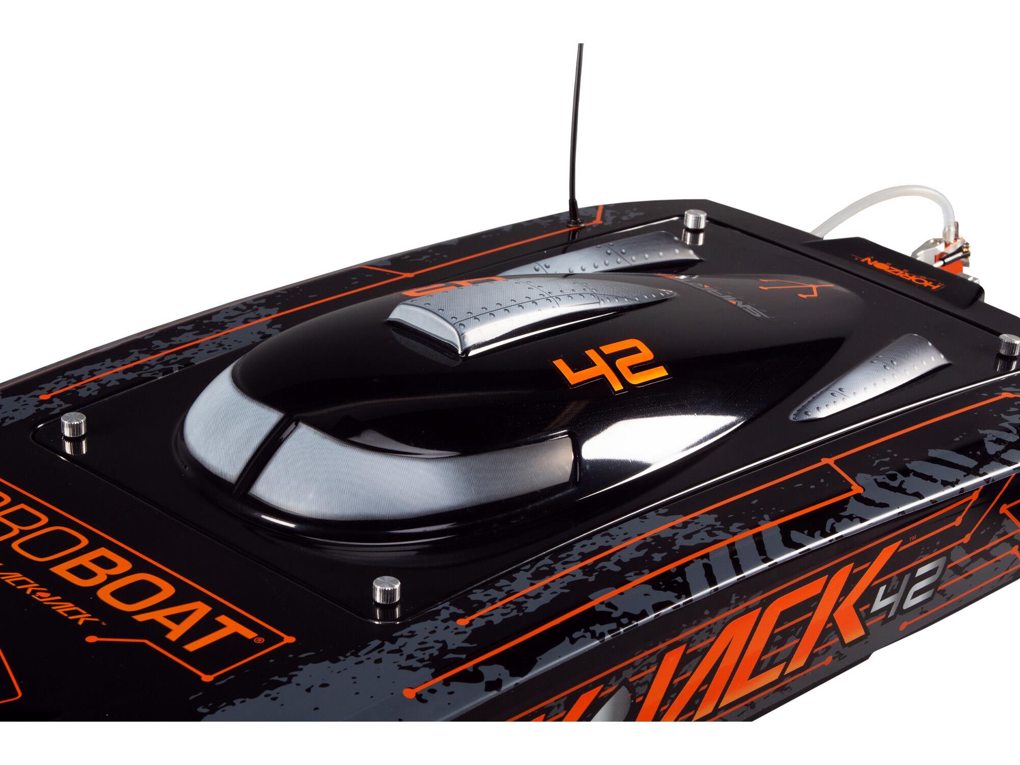 Blackjack 42" 8S Brushless Catamaran RTR: Black/Orange-12