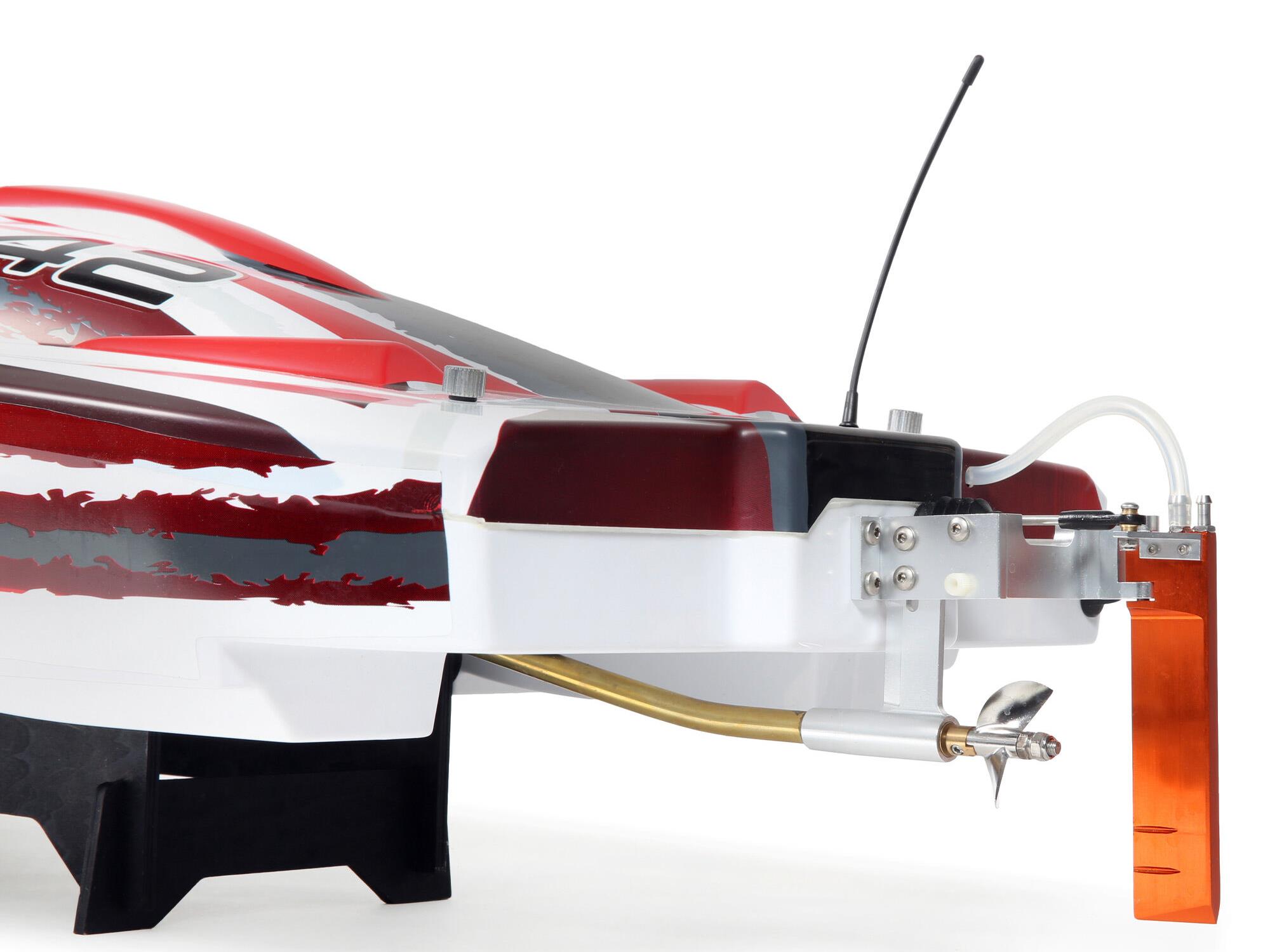 Blackjack 42" 8S Brushless Catamaran RTR: White/Red-11