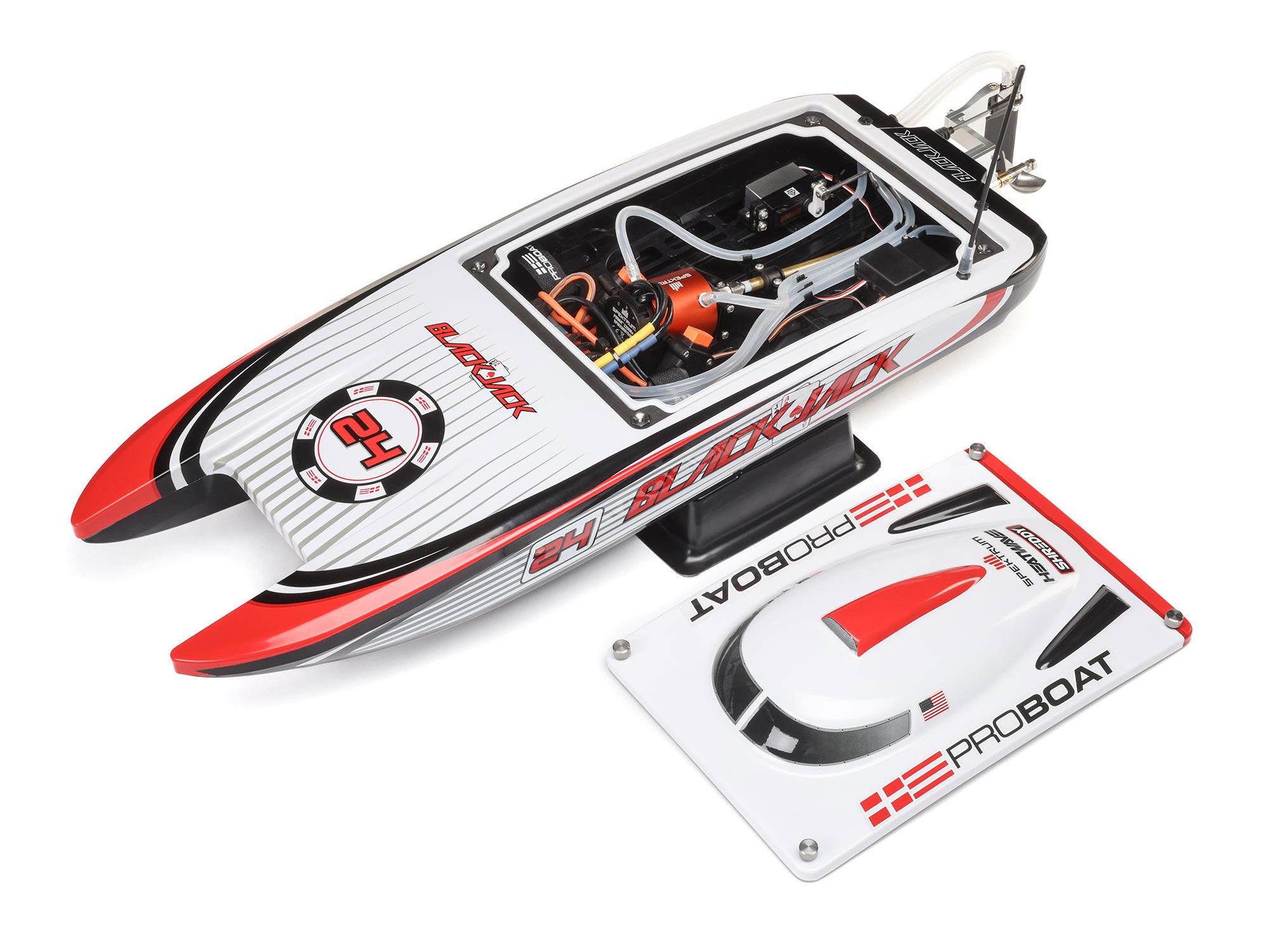 Blackjack 24" V2 Catamaran Brushless: RTR, Vegas Offshore-11