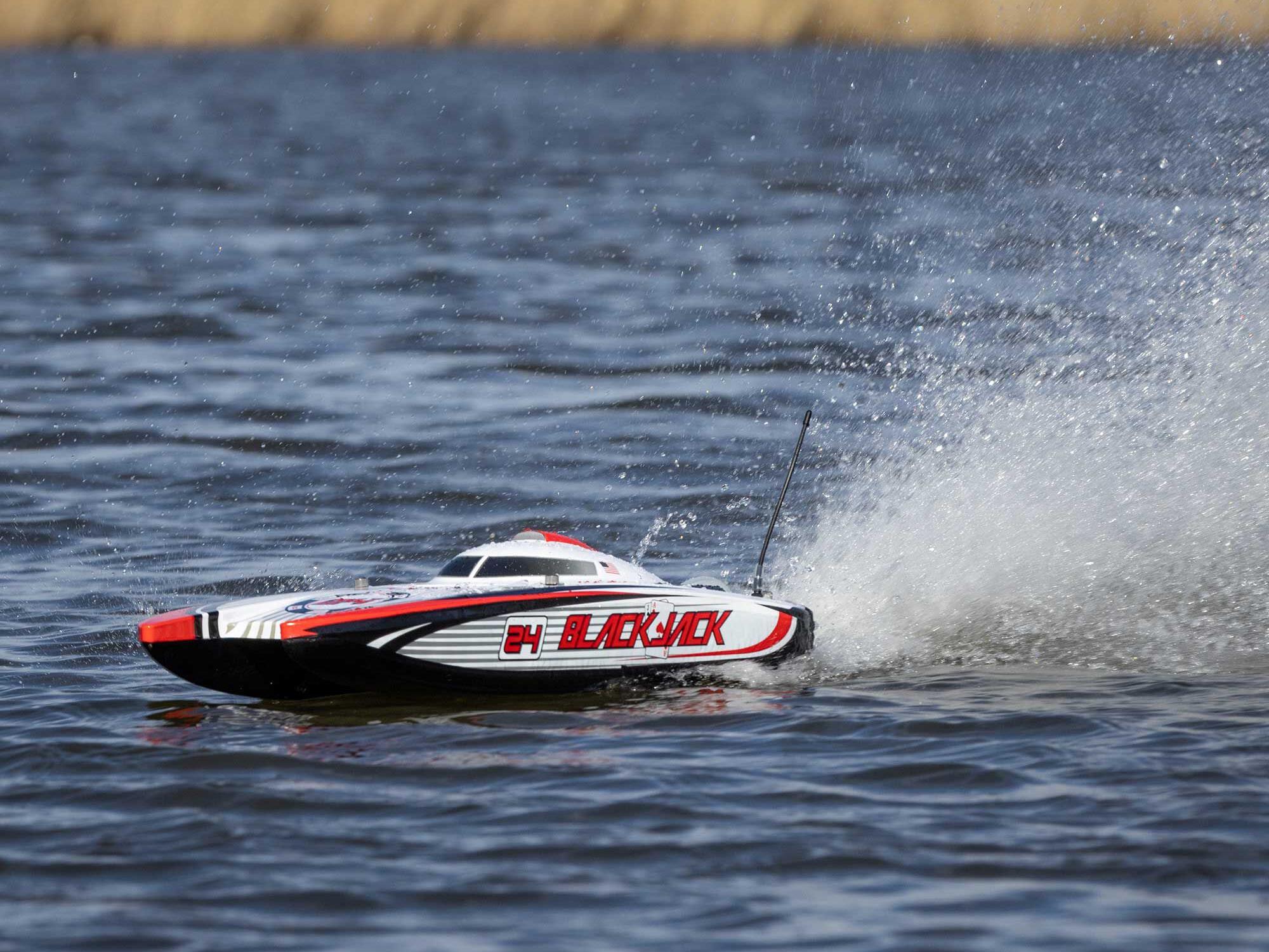 Blackjack 24" V2 Catamaran Brushless: RTR, Vegas Offshore-19