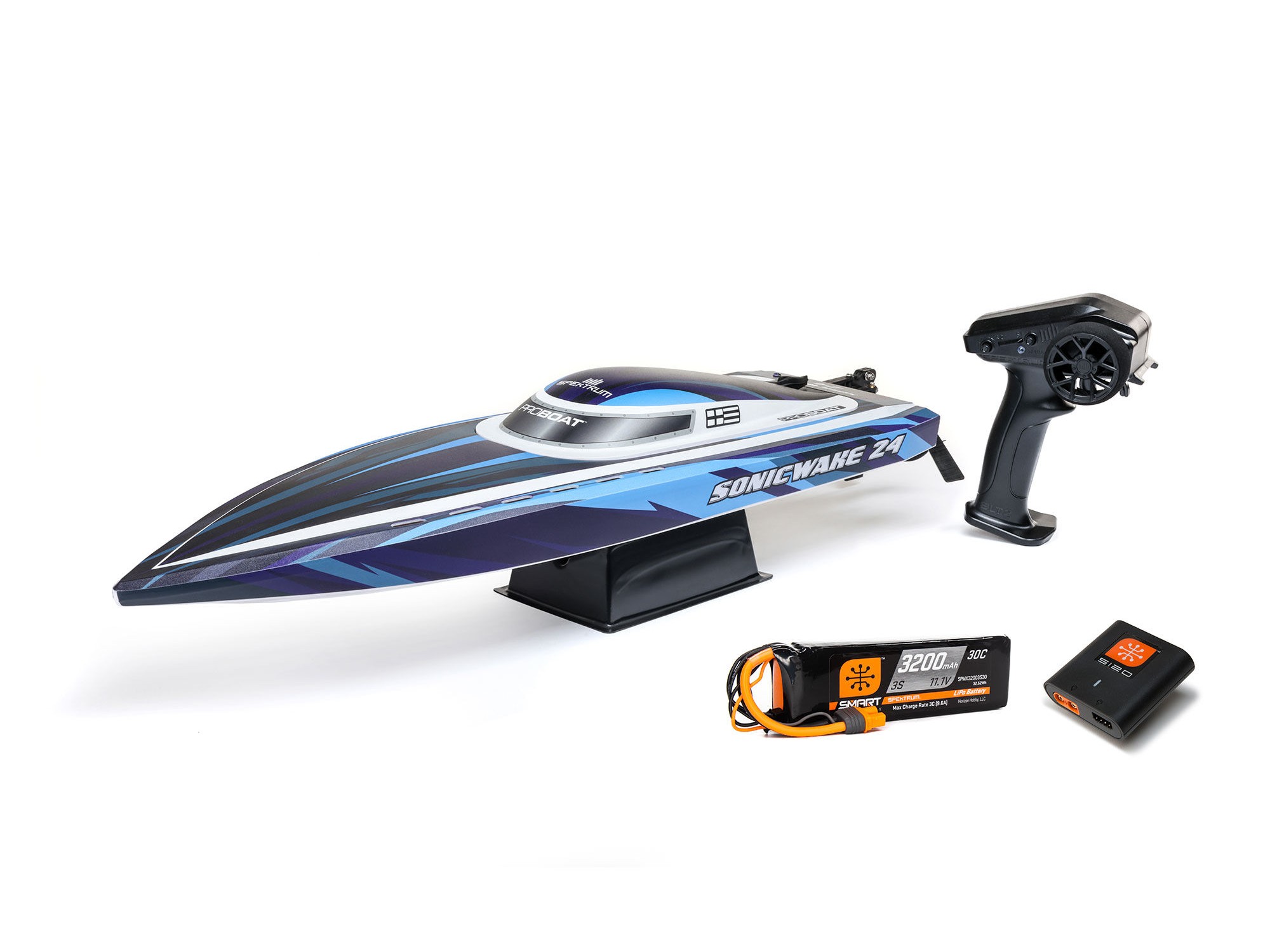 Sonicwake 24" Self-Righting Brushless Deep-V RTR, Blue-9