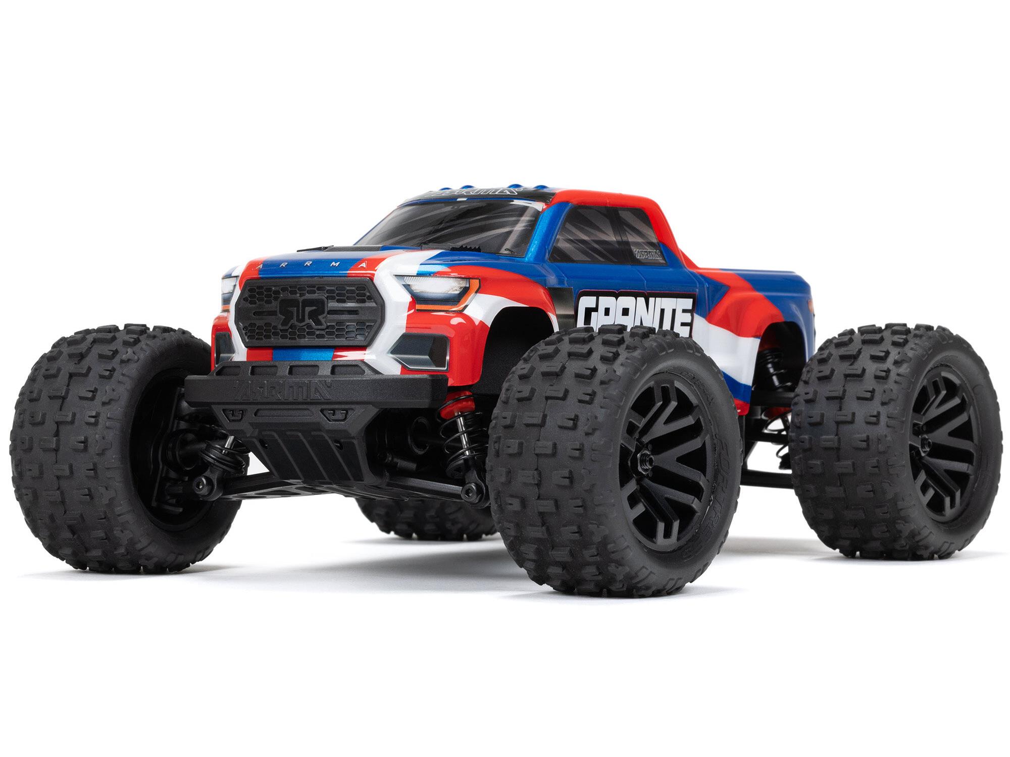 Arrma 1/18 Granite Grom Mega 380 Brushed 4X4 Monster Truck RTR (Blue/Red)-7