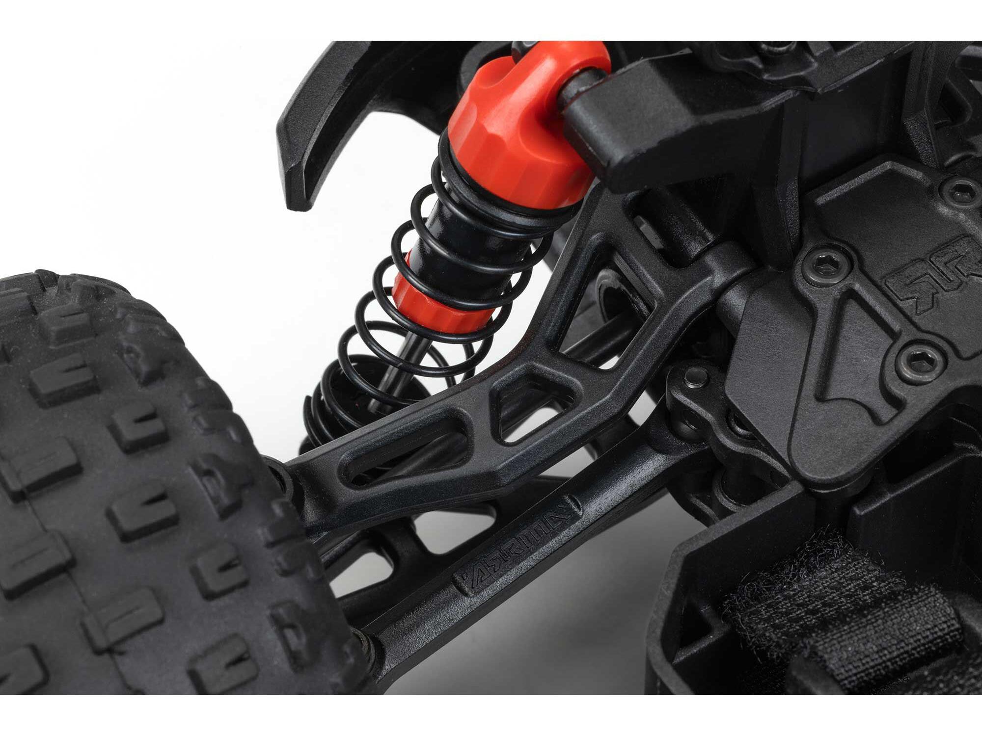 Arrma 1/18 Granite Grom Mega 380 Brushed 4X4 Monster Truck RTR (Blue/Red)-9