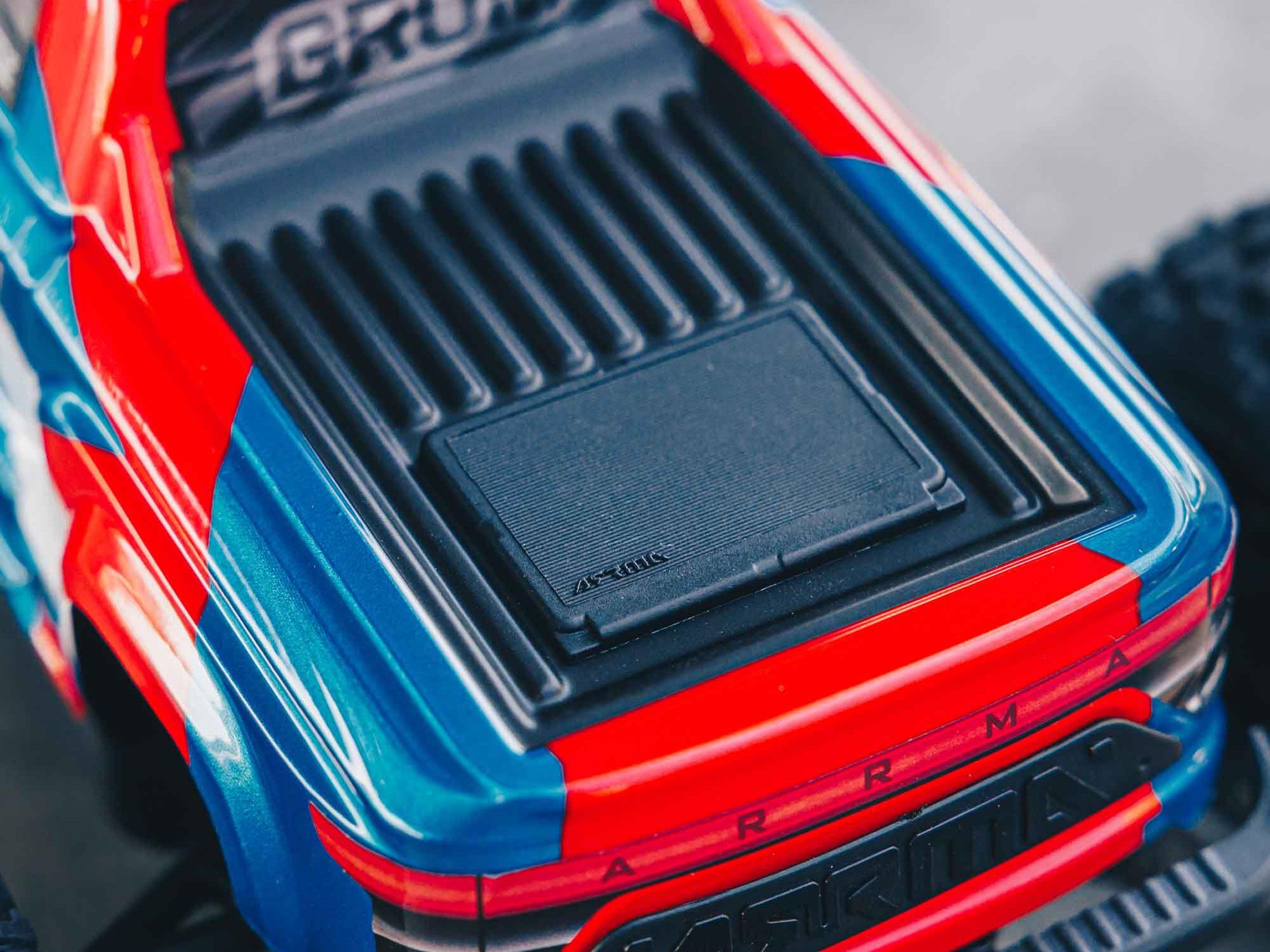 Arrma 1/18 Granite Grom Mega 380 Brushed 4X4 Monster Truck RTR (Blue/Red)-15