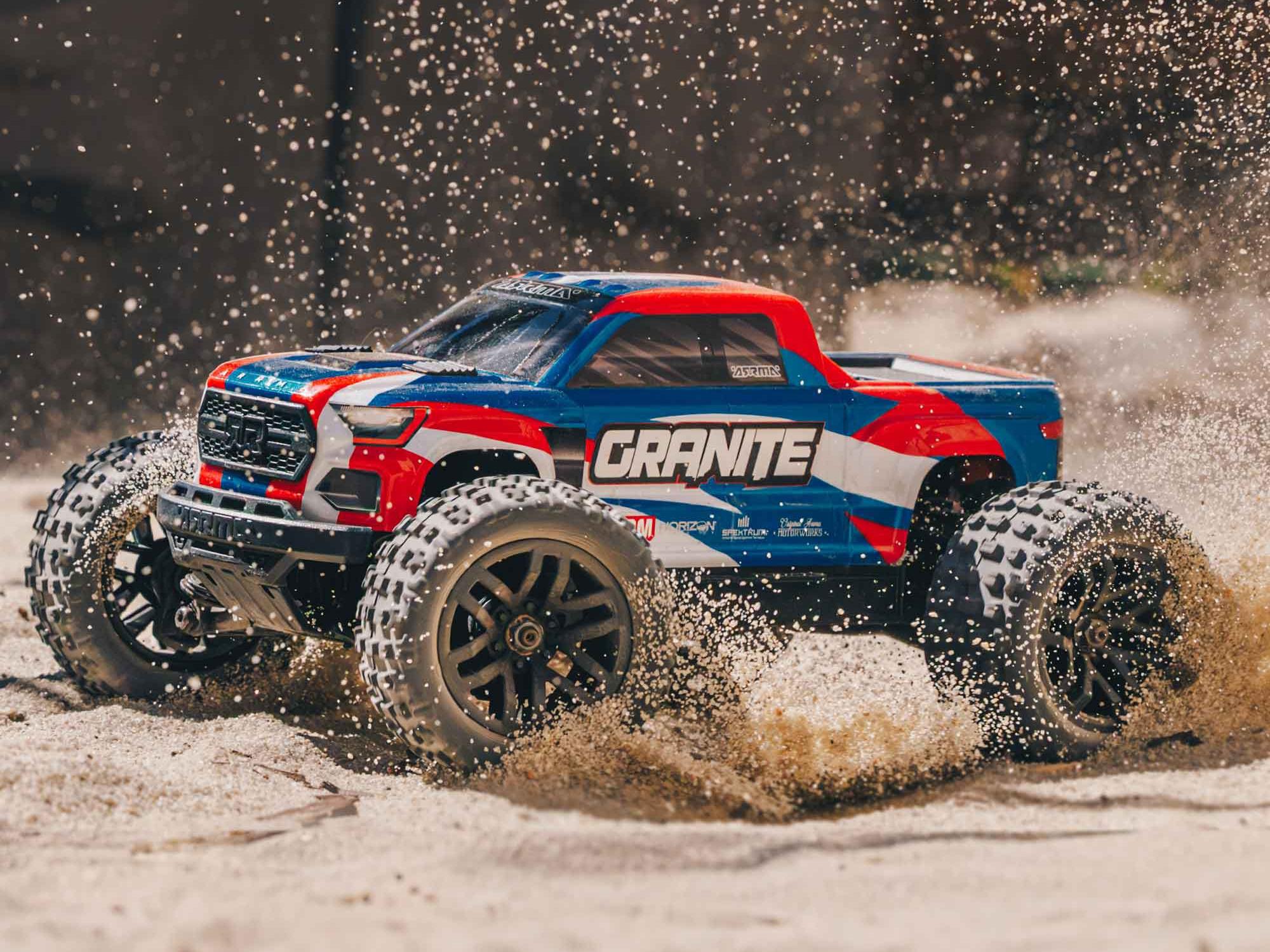 Arrma 1/18 Granite Grom Mega 380 Brushed 4X4 Monster Truck RTR (Blue/Red)-23