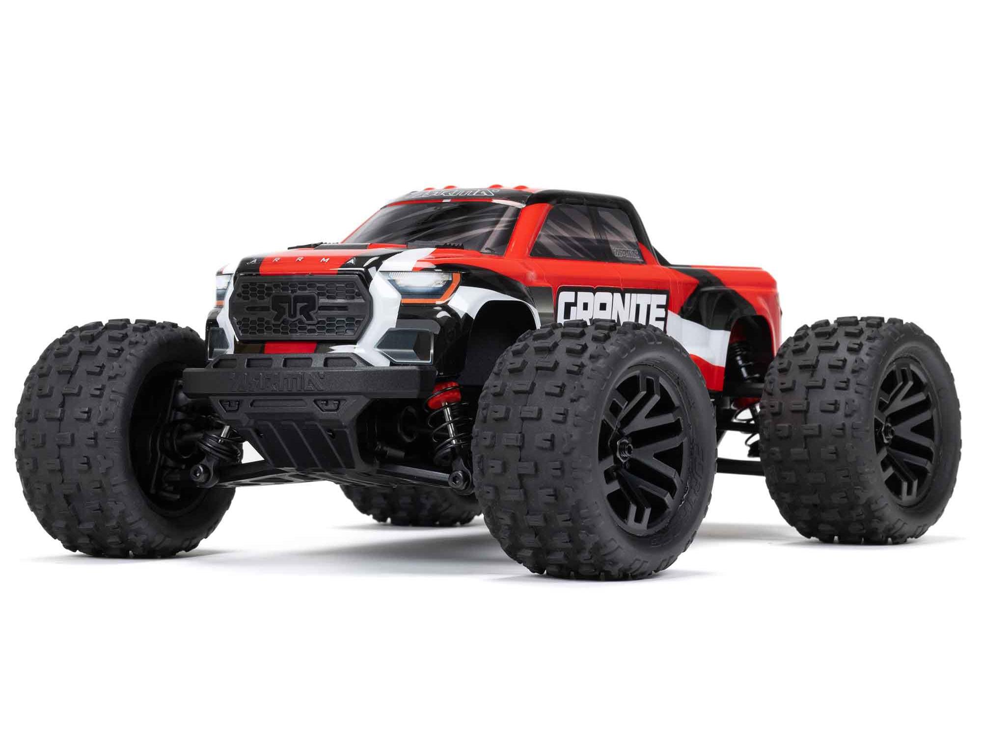 Arrma 1/18 Granite Grom Mega 380 Brushed 4X4 Monster Truck RTR (Red)-7