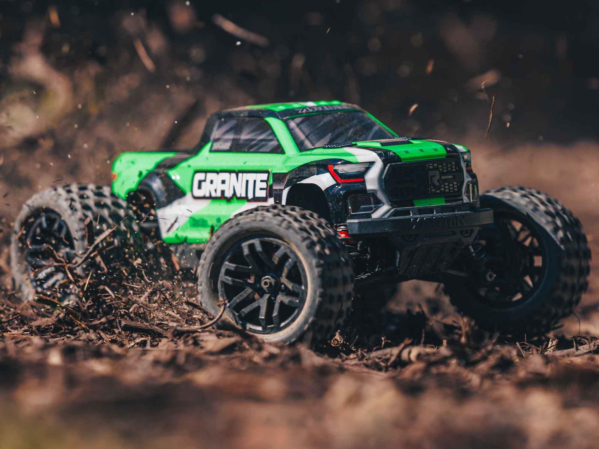 Arrma 1/18 Granite Grom Mega 380 Brushed 4X4 Monster Truck RTR (Green)-23