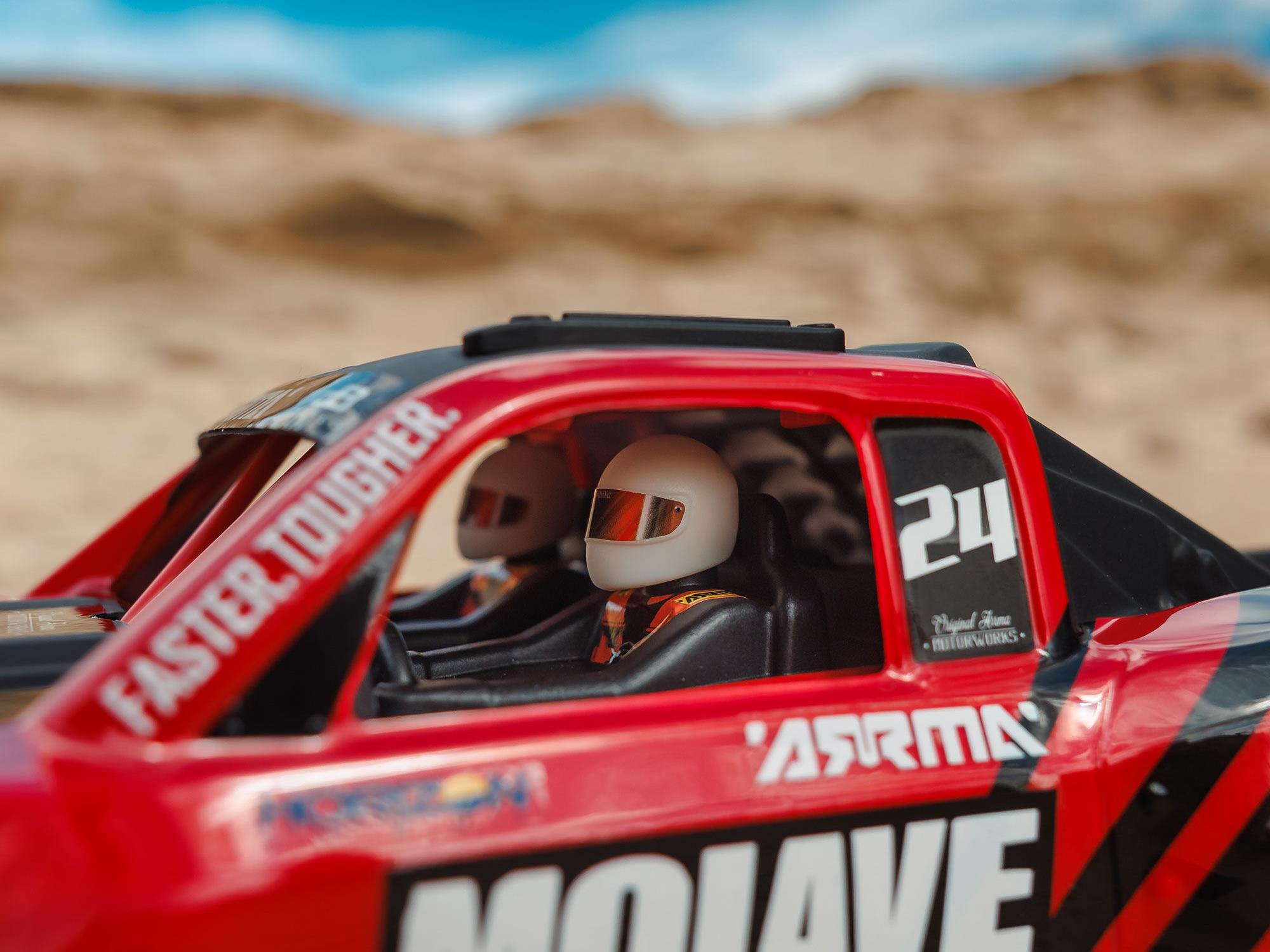 Arrma MOJAVE GROM MEGA 380 Brushed 4X4 Small Scale Desert Truck RTR - Red-12