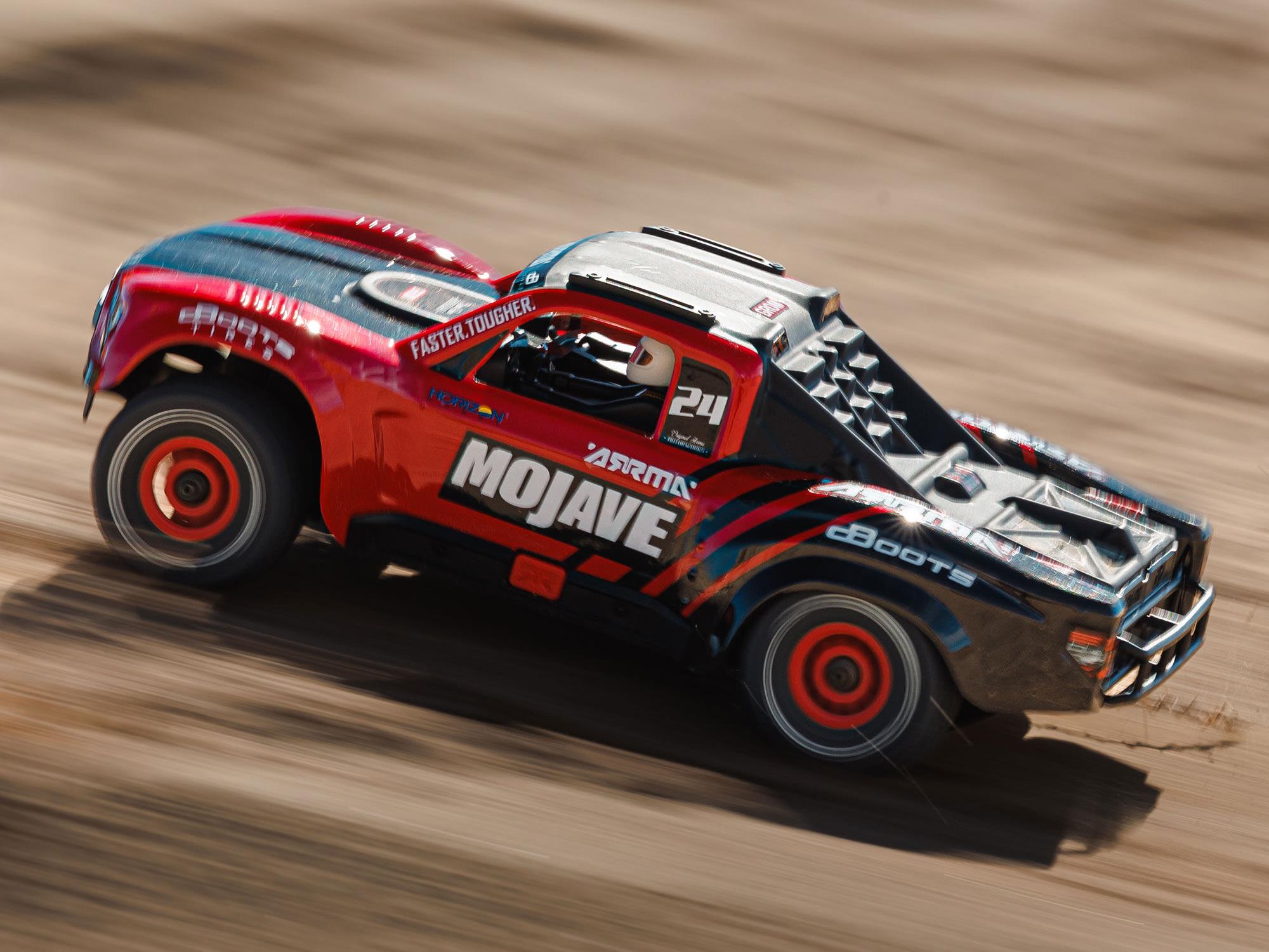 Arrma MOJAVE GROM MEGA 380 Brushed 4X4 Small Scale Desert Truck RTR - Red-14