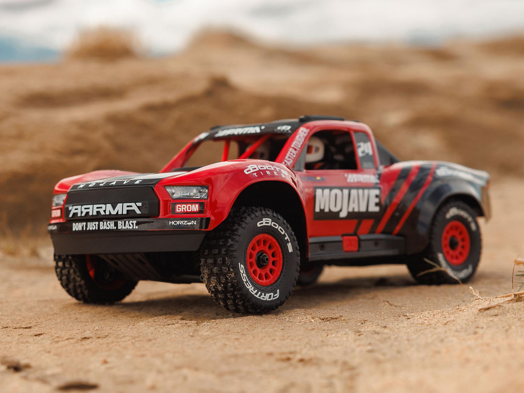 Arrma MOJAVE GROM MEGA 380 Brushed 4X4 Small Scale Desert Truck RTR - Red-18