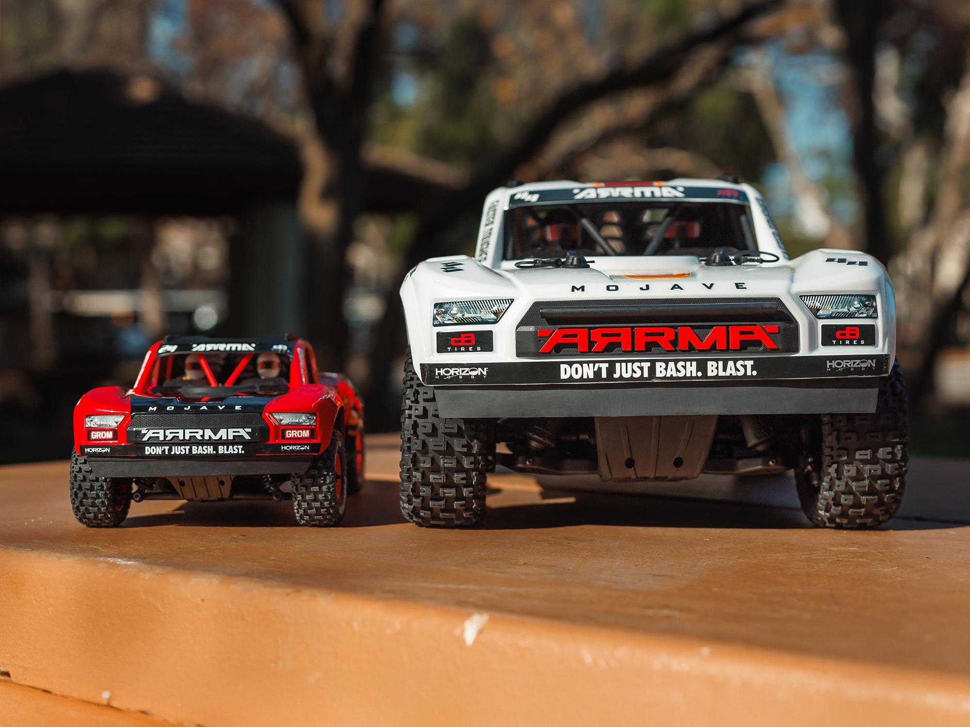Arrma MOJAVE GROM MEGA 380 Brushed 4X4 Small Scale Desert Truck RTR - Red-24