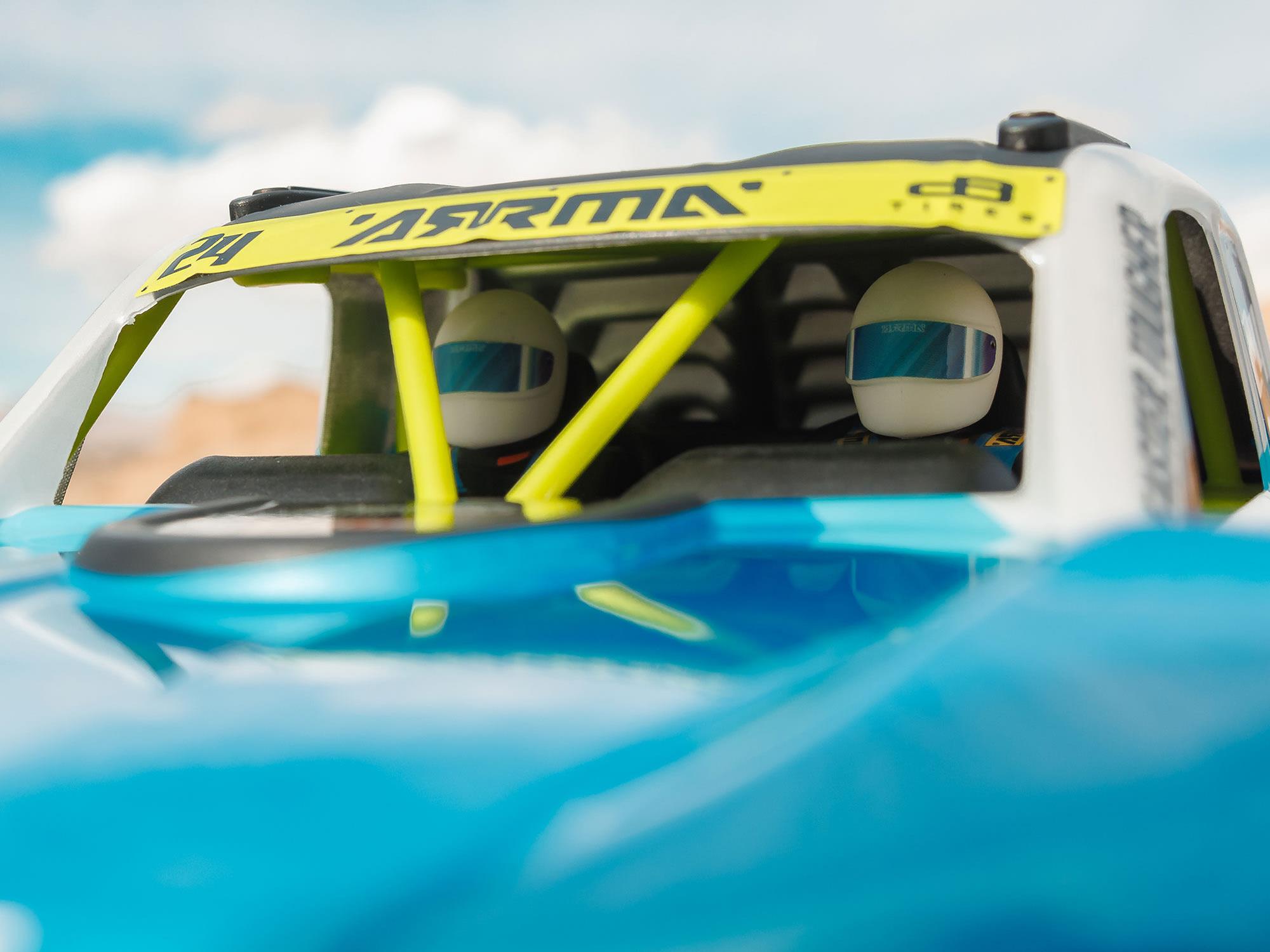 Arrma MOJAVE GROM MEGA 380 Brushed 4X4 Small Scale Desert Truck RTR - Blue-7