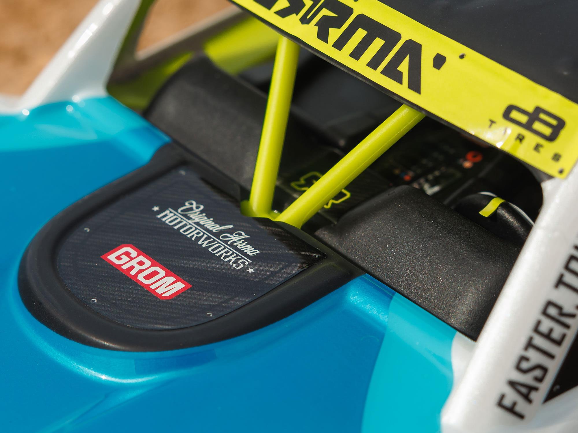 Arrma MOJAVE GROM MEGA 380 Brushed 4X4 Small Scale Desert Truck RTR - Blue-8