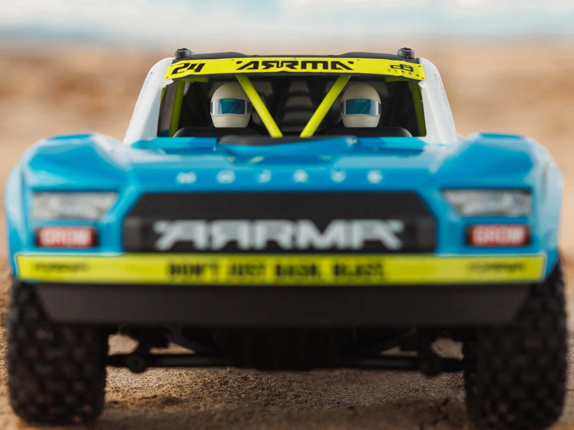 Arrma MOJAVE GROM MEGA 380 Brushed 4X4 Small Scale Desert Truck RTR - Blue-11