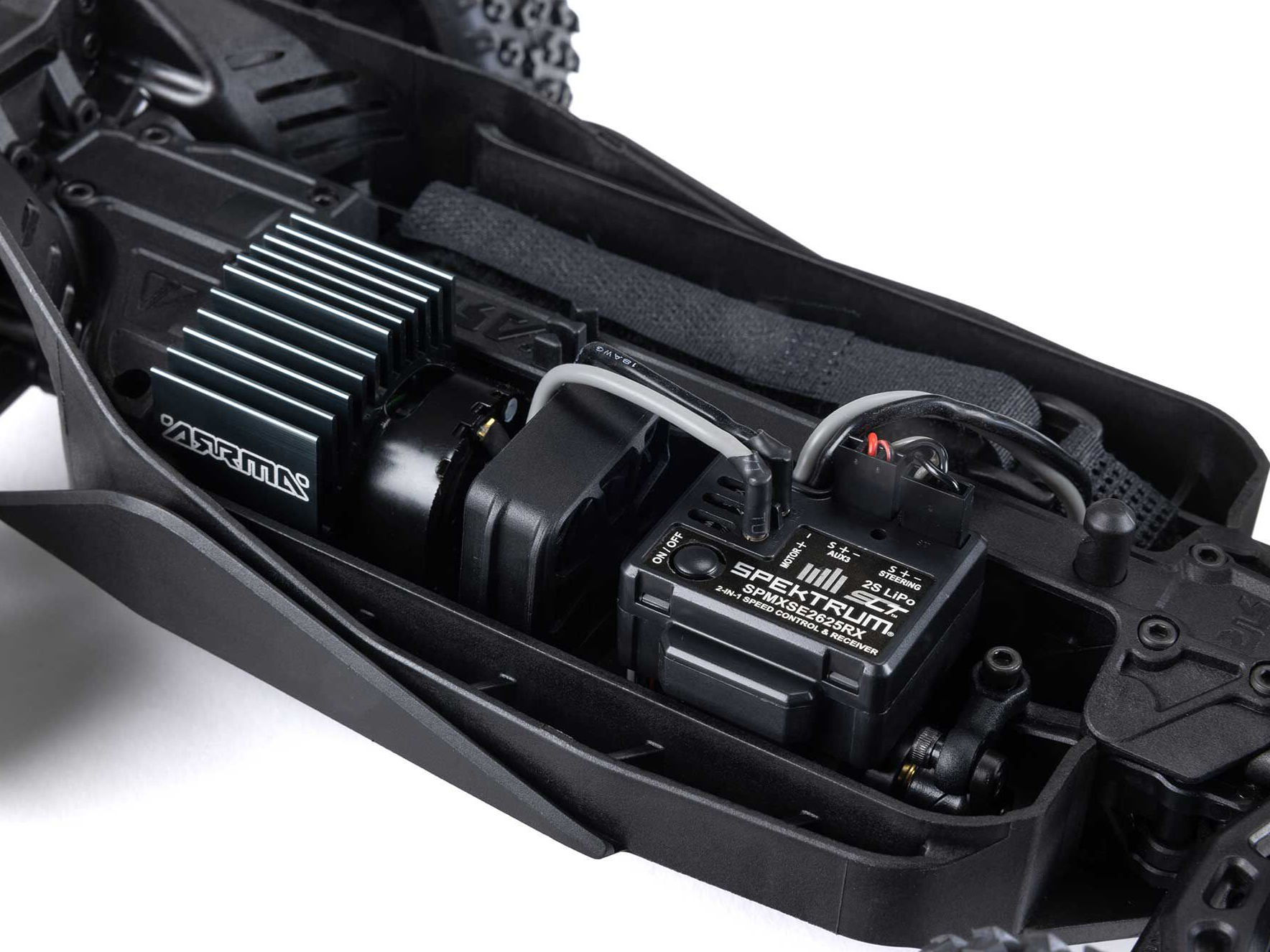 Arrma 1/18 TYPHON GROM MEGA 380 Brushed 4x4 Buggy RTR - Blue/Silver-25