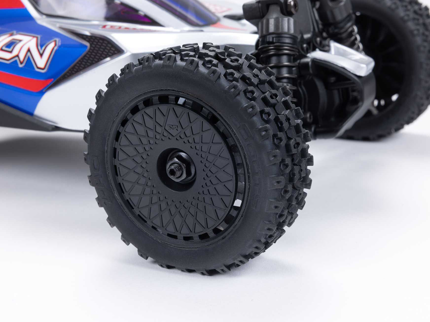 Arrma 1/18 TYPHON GROM MEGA 380 Brushed 4x4 Buggy RTR - Blue/Silver-28