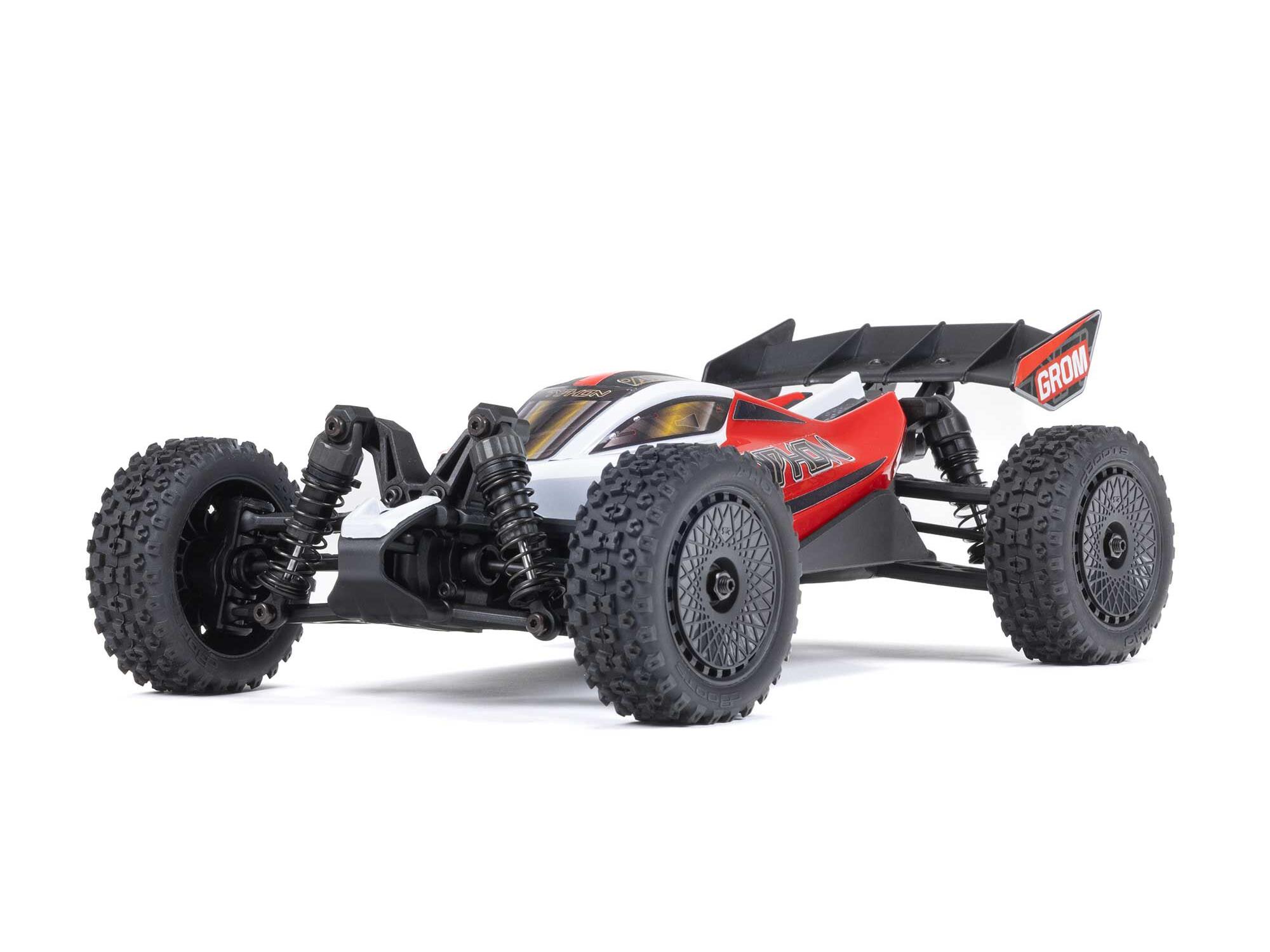 Arrma 1/18 TYPHON GROM MEGA 380 Brushed 4x4 Buggy RTR - Red/White-12