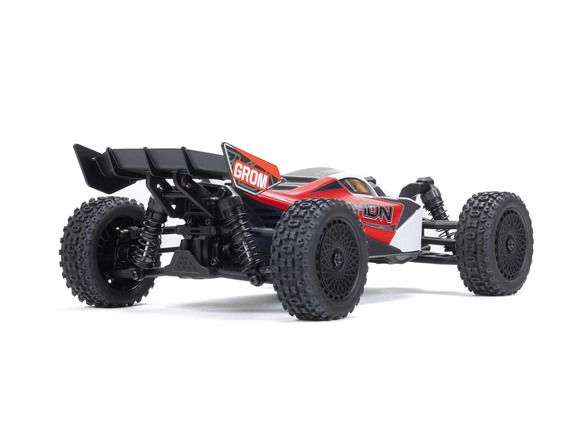 Arrma 1/18 TYPHON GROM MEGA 380 Brushed 4x4 Buggy RTR - Red/White-13