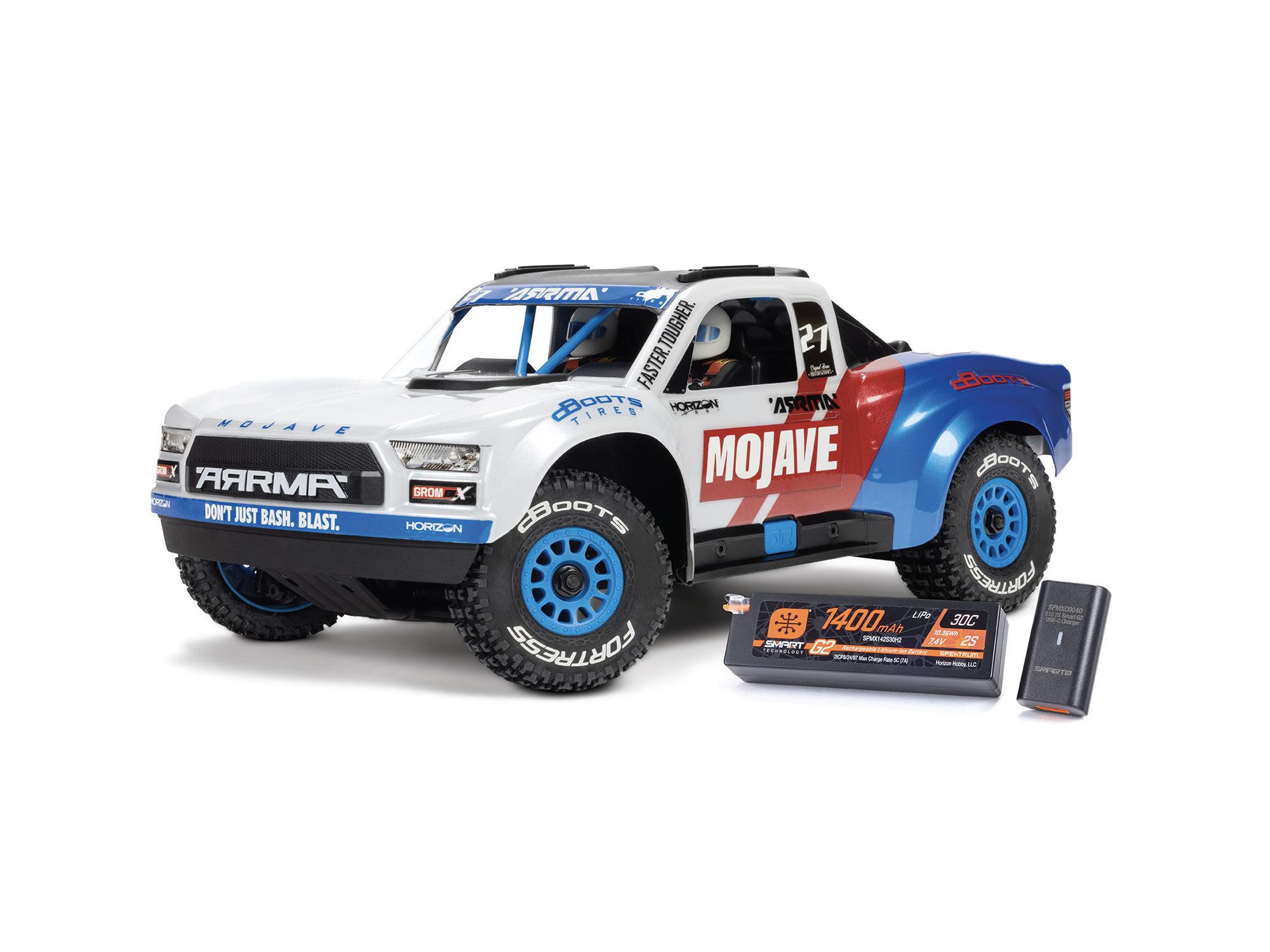 Arrma 1/16 Mojave GROM 223S BLX 4X4 DT with Batt/Charger White-10