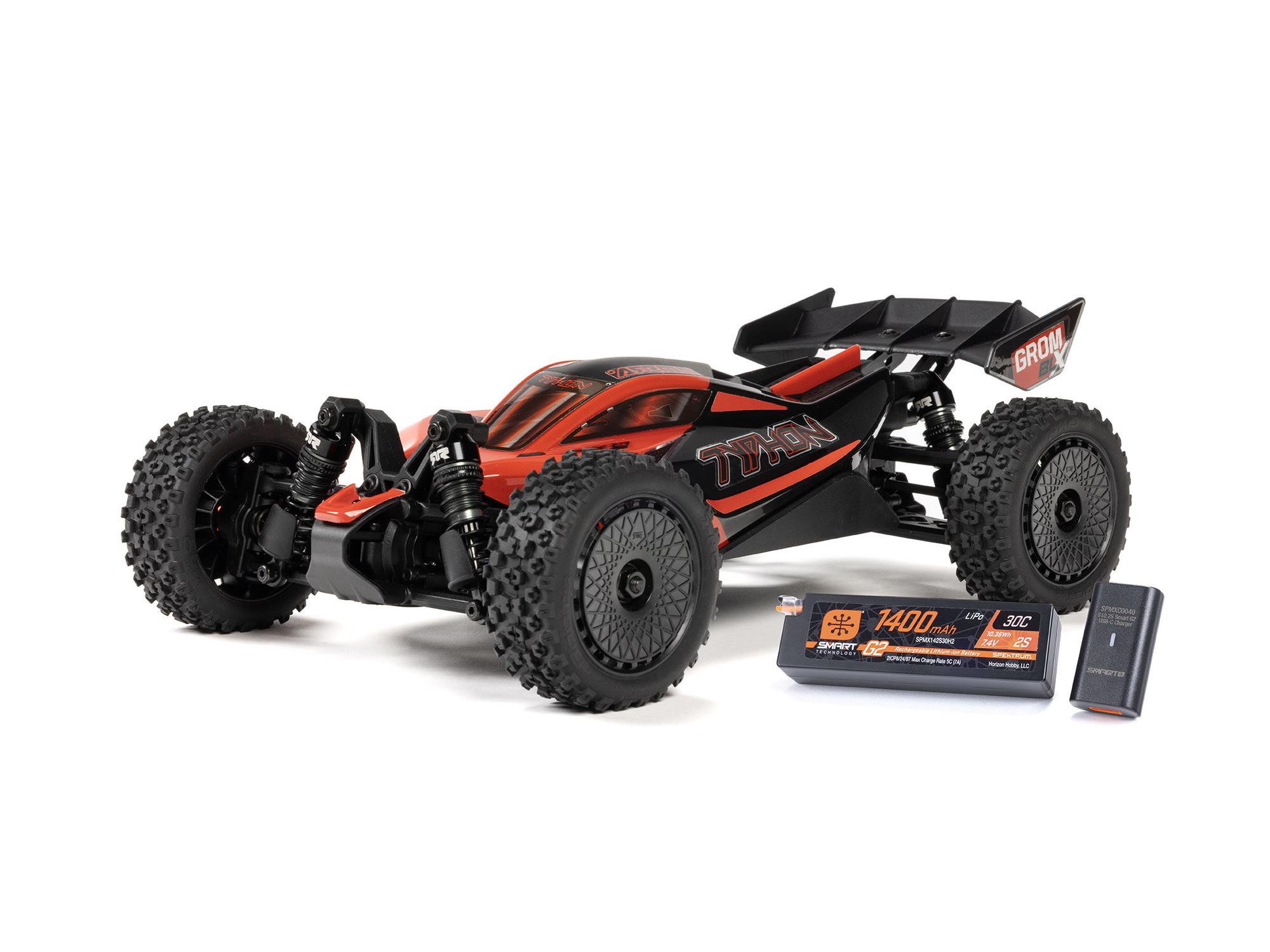 Arrma 1/18 Typhon GROM 223S BLX 4X4 with Batt/Charger Red-13