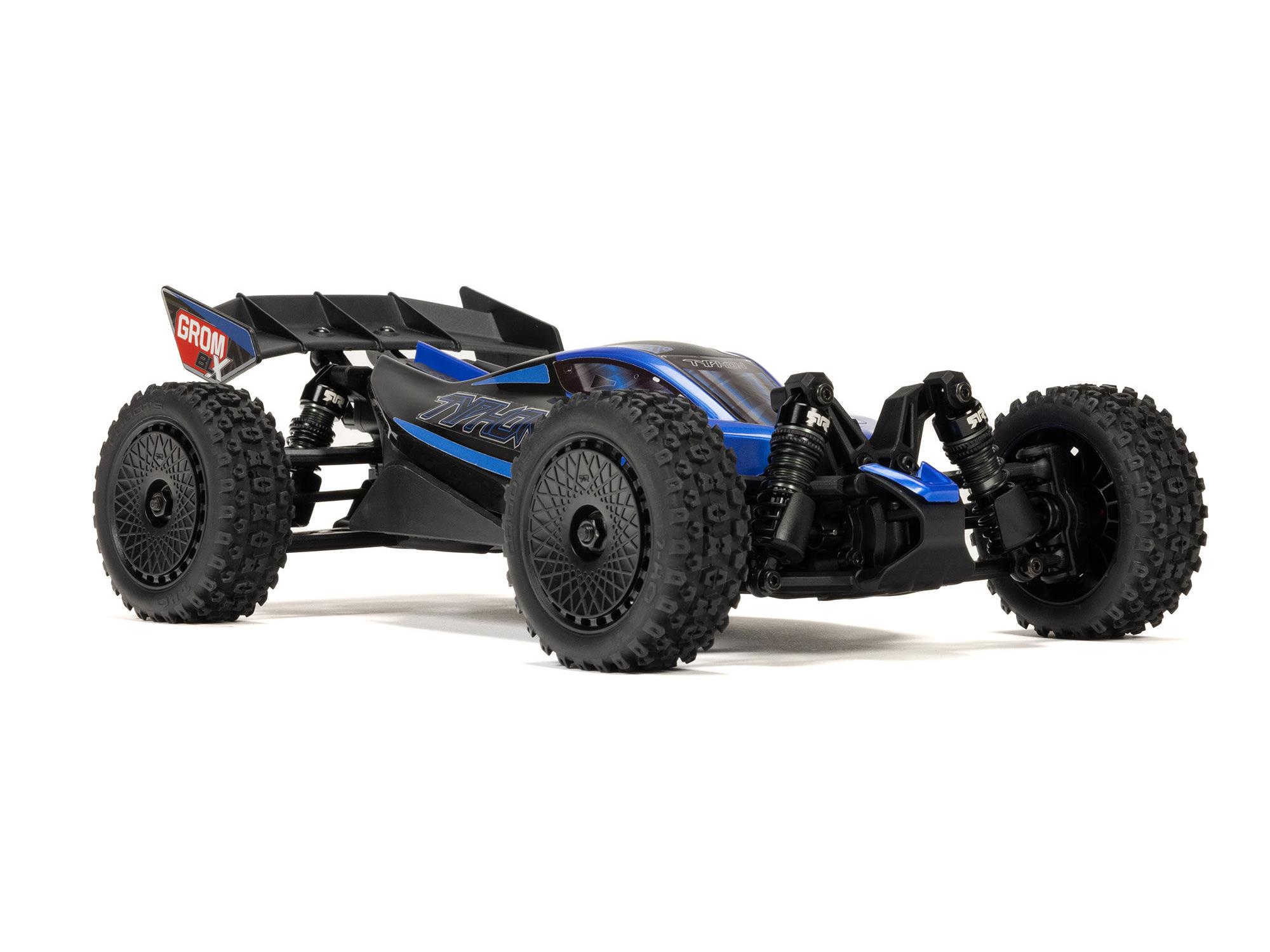 Arrma 1/18 Typhon GROM 223S BLX 4X4 with Batt/Charger Blue-7