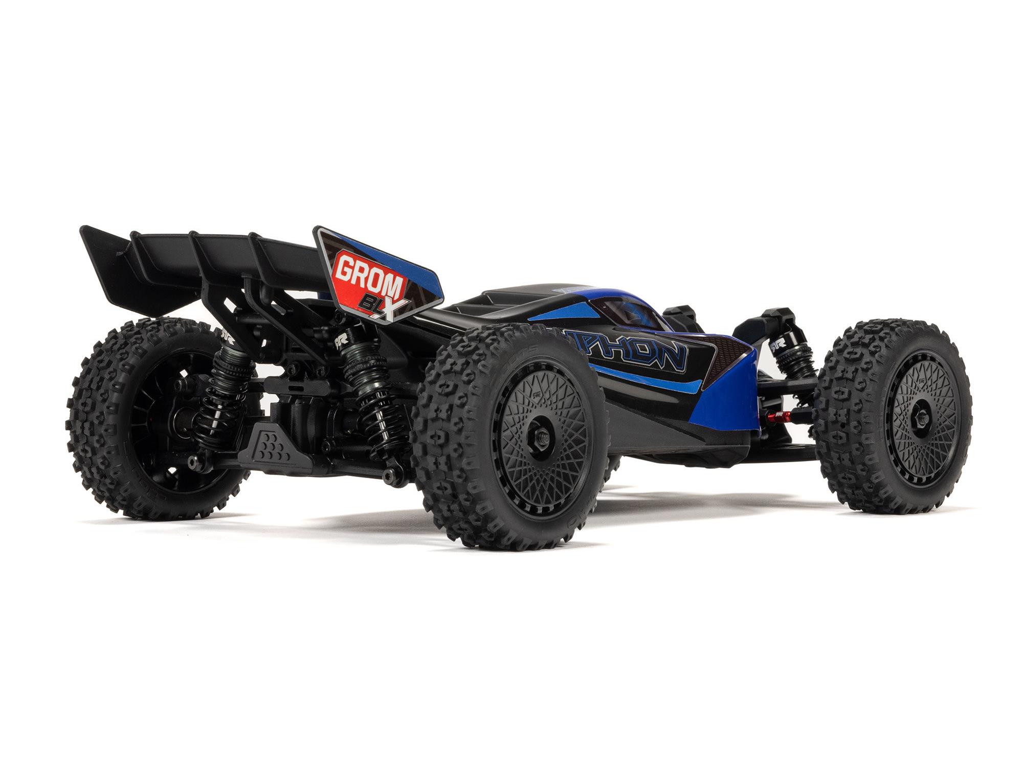 Arrma 1/18 Typhon GROM 223S BLX 4X4 with Batt/Charger Blue-8
