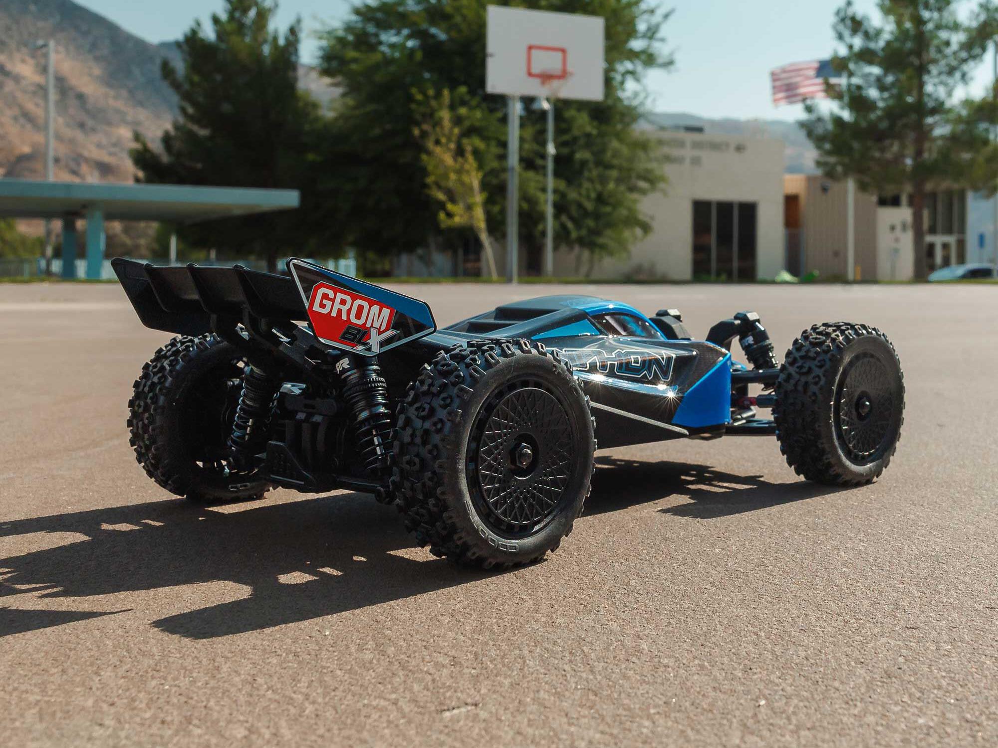 Arrma 1/18 Typhon GROM 223S BLX 4X4 with Batt/Charger Blue-16