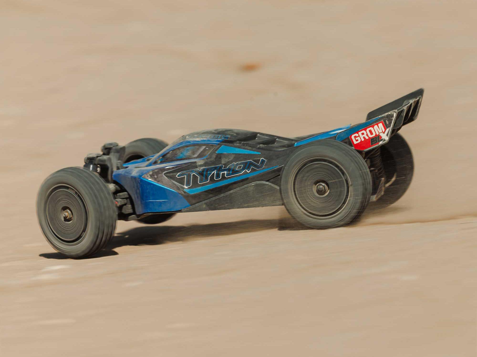 Arrma 1/18 Typhon GROM 223S BLX 4X4 with Batt/Charger Blue-18