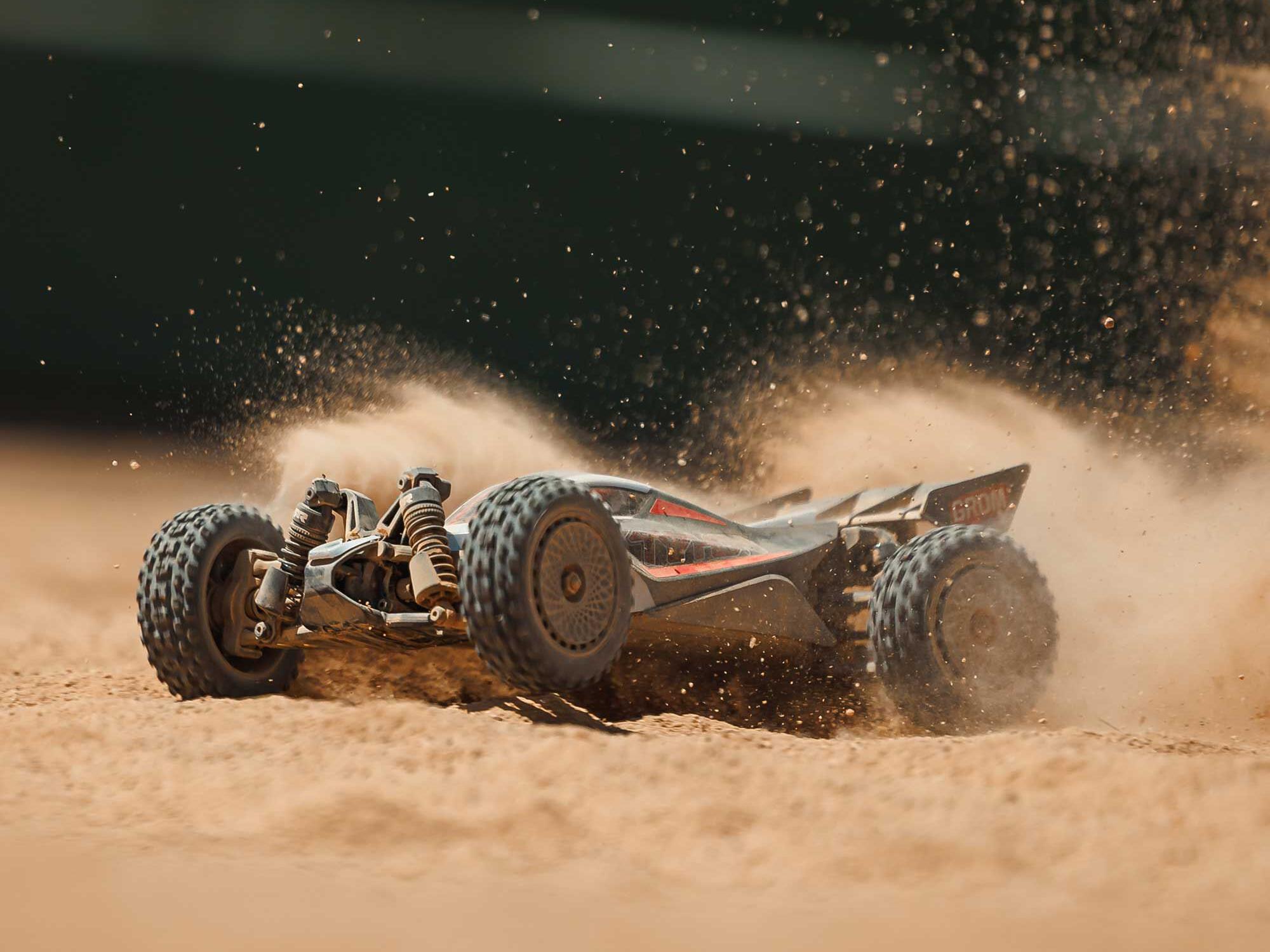 Arrma 1/18 Typhon GROM 223S BLX 4X4 Buggy (No Batt/Charg) Silver-22