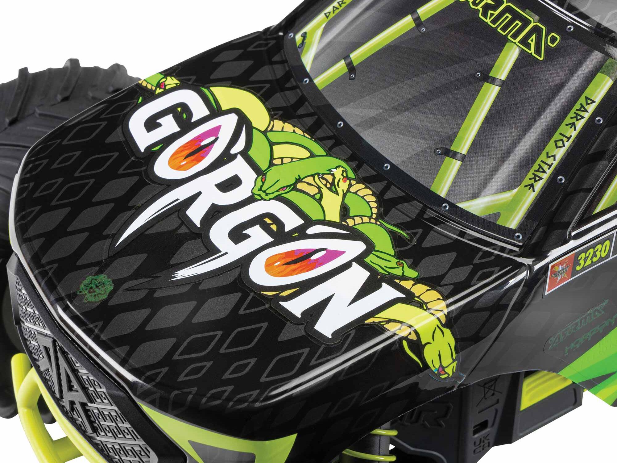 Arrma Gorgon MT RTR w/8.4v Batt/USB Charger Yellow-18