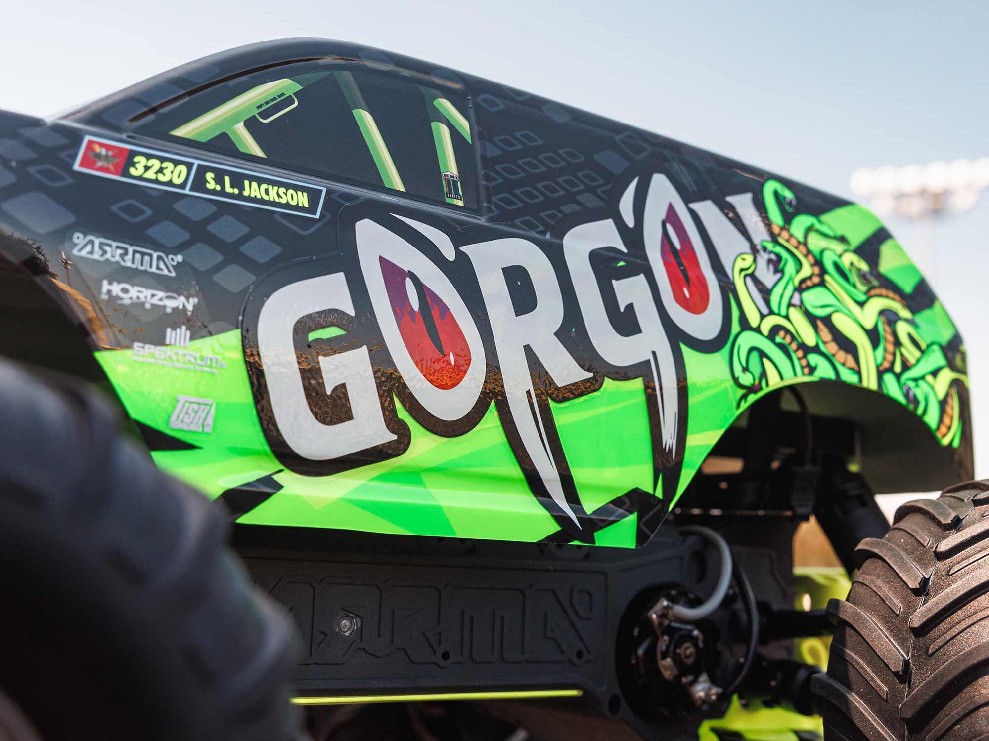 Arrma Gorgon MT RTR w/8.4v Batt/USB Charger Yellow-22