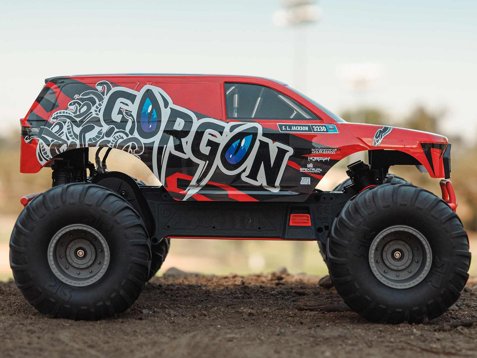 Arrma Gorgon MT RTR w/8.4v Batt/USB Charger Red-19