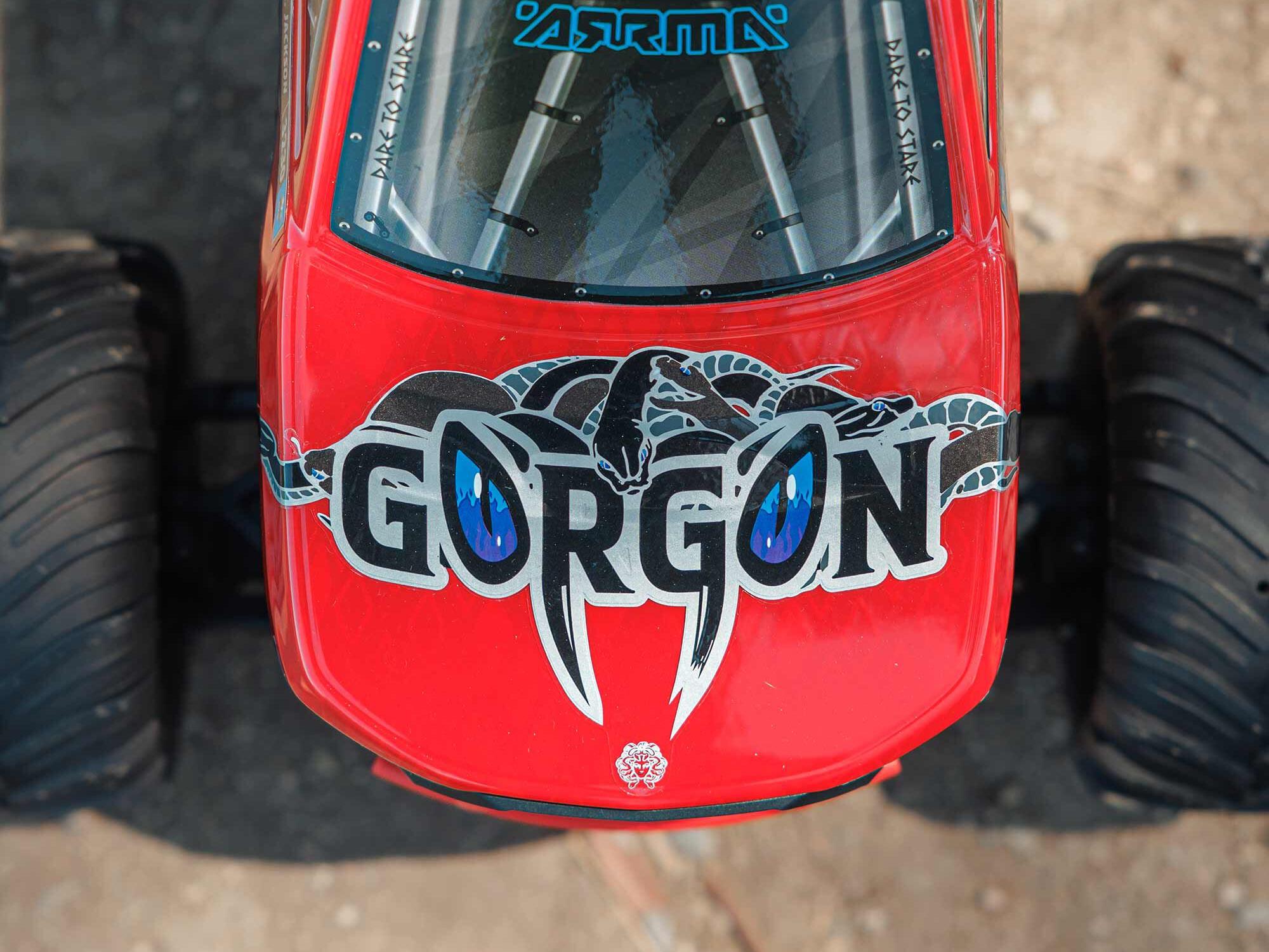 Arrma Gorgon MT RTR w/8.4v Batt/USB Charger Red-21