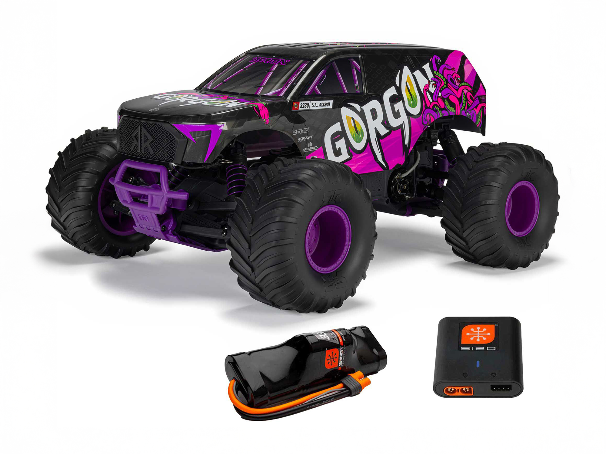 Arrma 1/10 GORGON MEGA 550 2WD MT with Battery Charger Purple-5