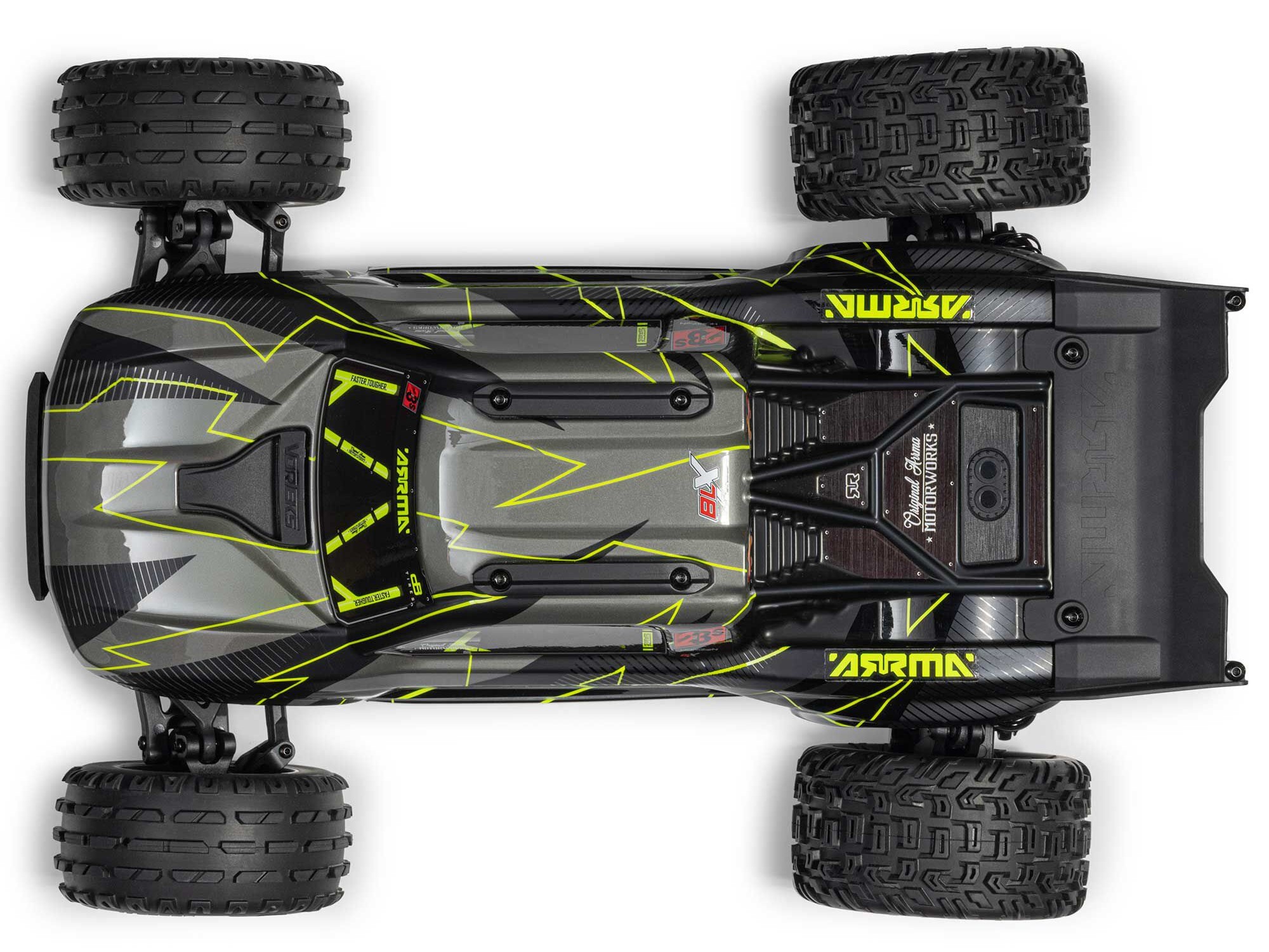 Arrma 1/10 VORTEKS 223S DSC 2WD RTR Brushless Stadium Truck, Yellow-8