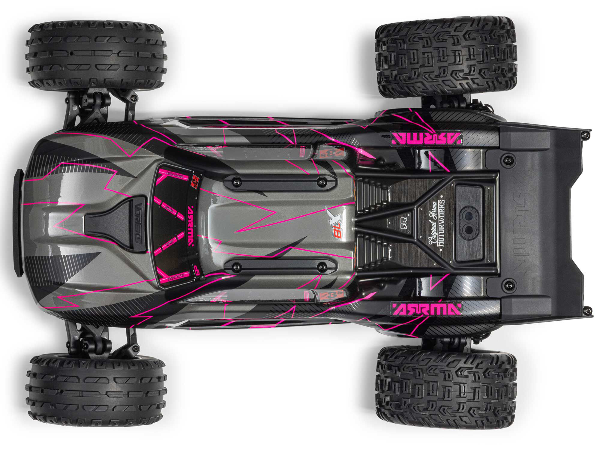 Arrma 1/10 VORTEKS 223S DSC 2WD RTR Brushless Stadium Truck, Pink-8