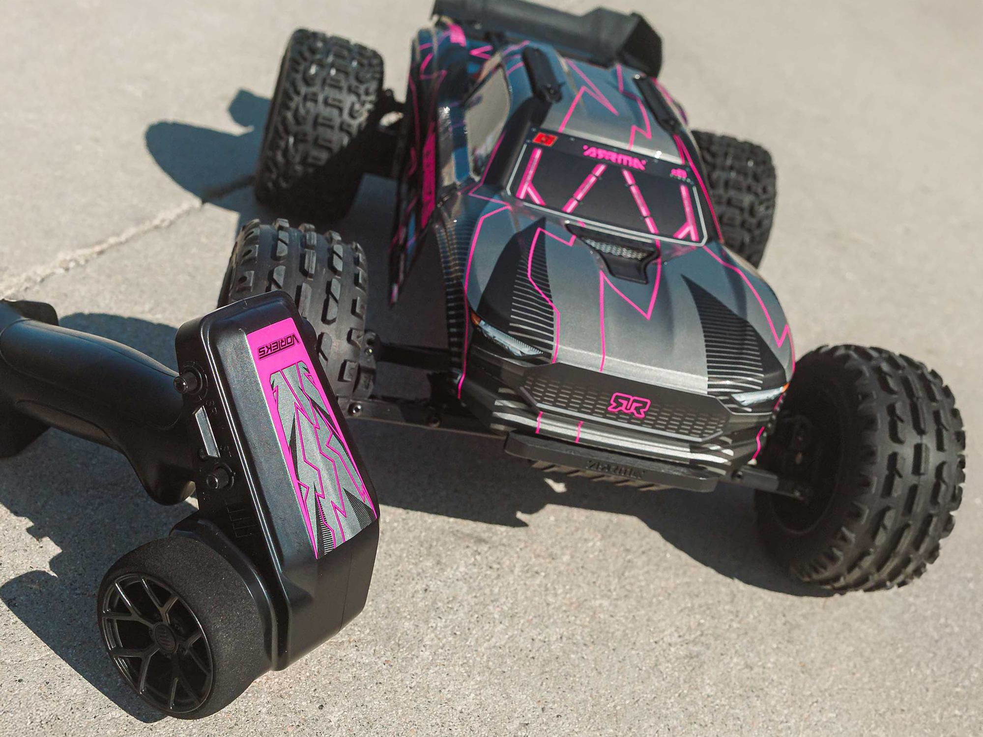 Arrma 1/10 VORTEKS 223S DSC 2WD RTR Brushless Stadium Truck, Pink-22